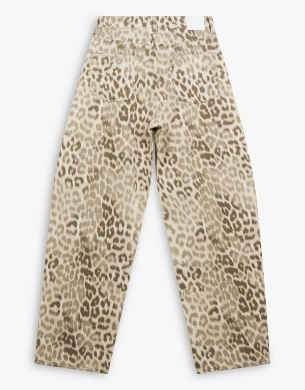 Leopard Baggy Fit Jeans Lichtbruin SHOEBY WOMEN