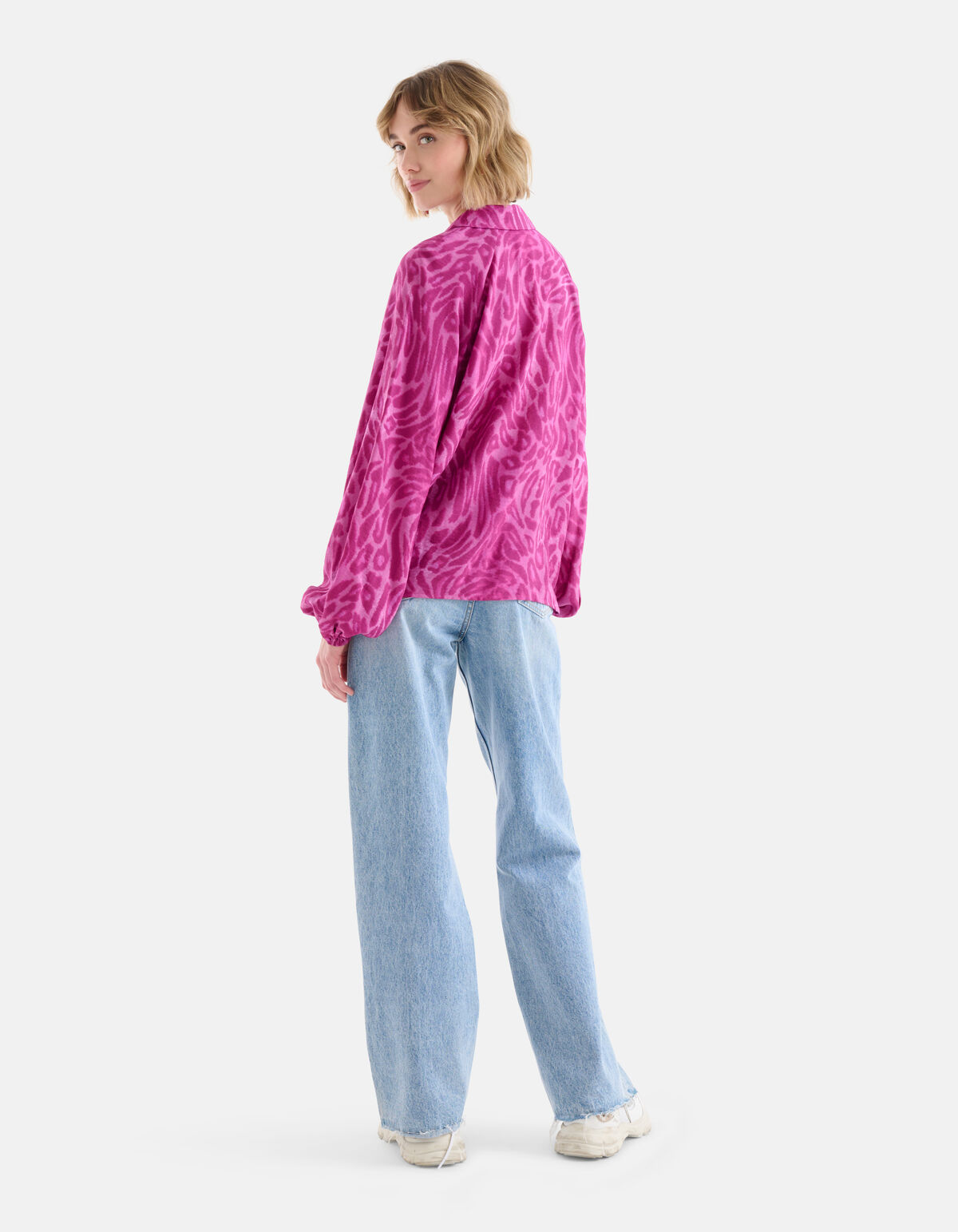 Leopard Print Blouse Roze SHOEBY WOMEN