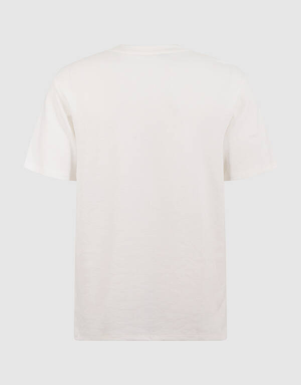 Spark Structuur T-shirt Gebroken Wit SHOEBY MEN