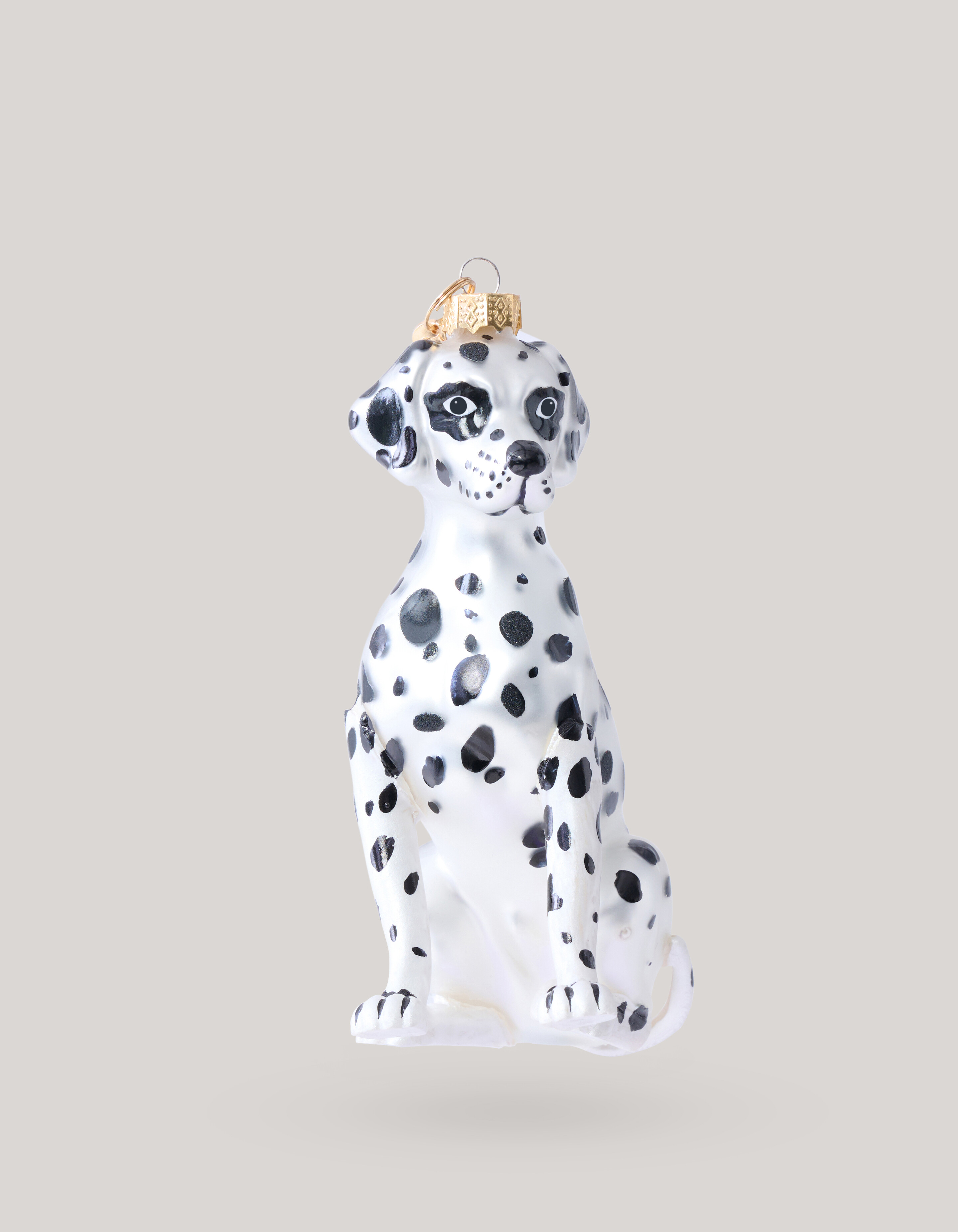 Dalmatiër Kerstbal Wit/Zwart By Fred SHOEBY ACCESSOIRES