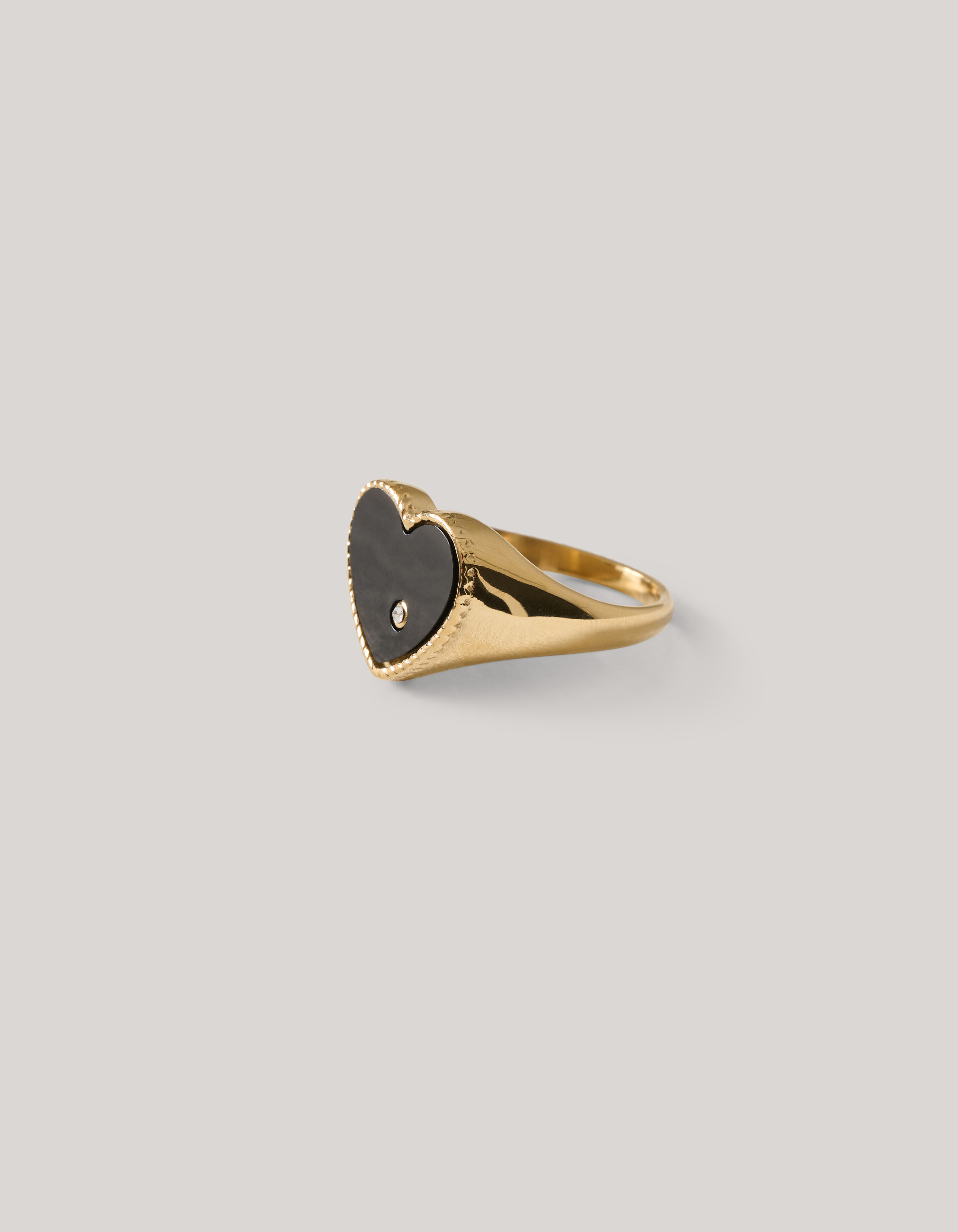 Heart Ring Zwart SHOEBY ACCESSOIRES