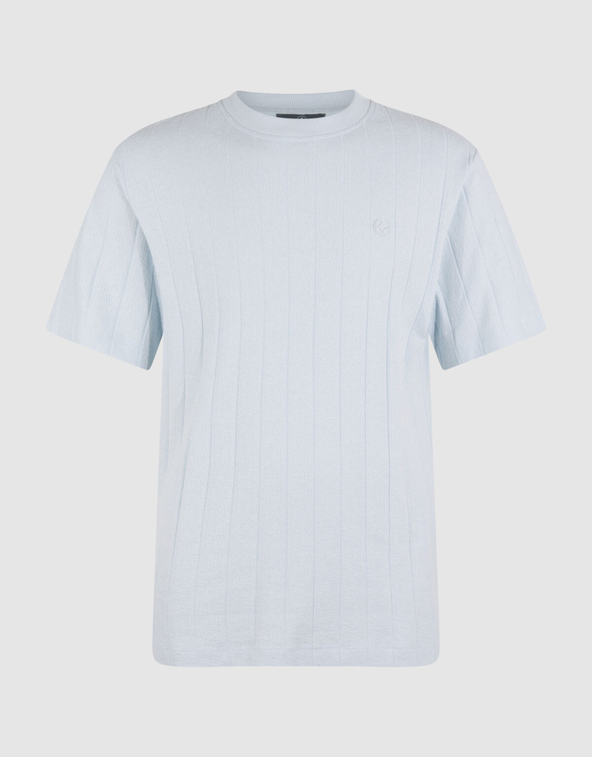 Structuur Stripe Artwork T-shirt Lichtblauw SHOEBY MEN