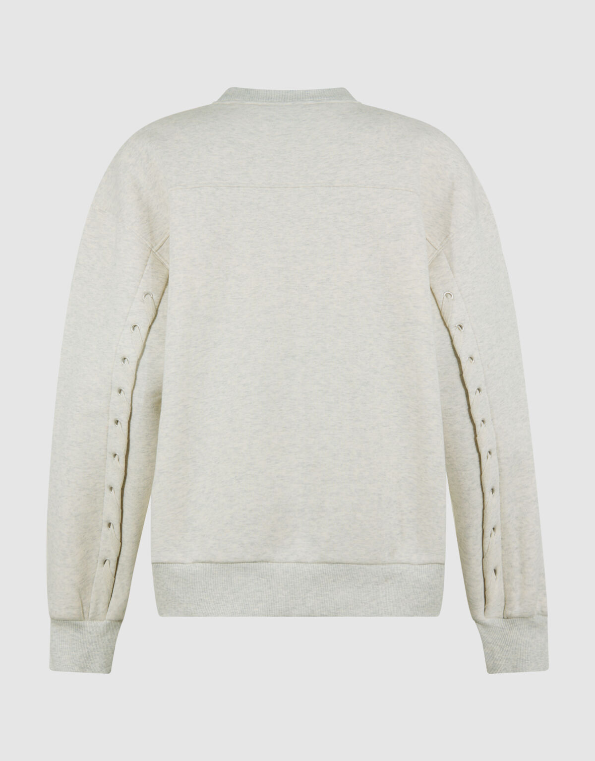 Lace Up Sweater Lichtgrijs SHOEBY WOMEN