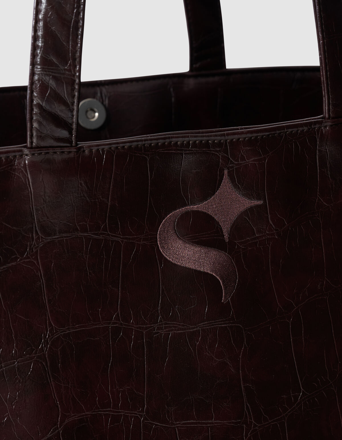 Croco Logo Shopper Zwart SHOEBY ACCESSOIRES