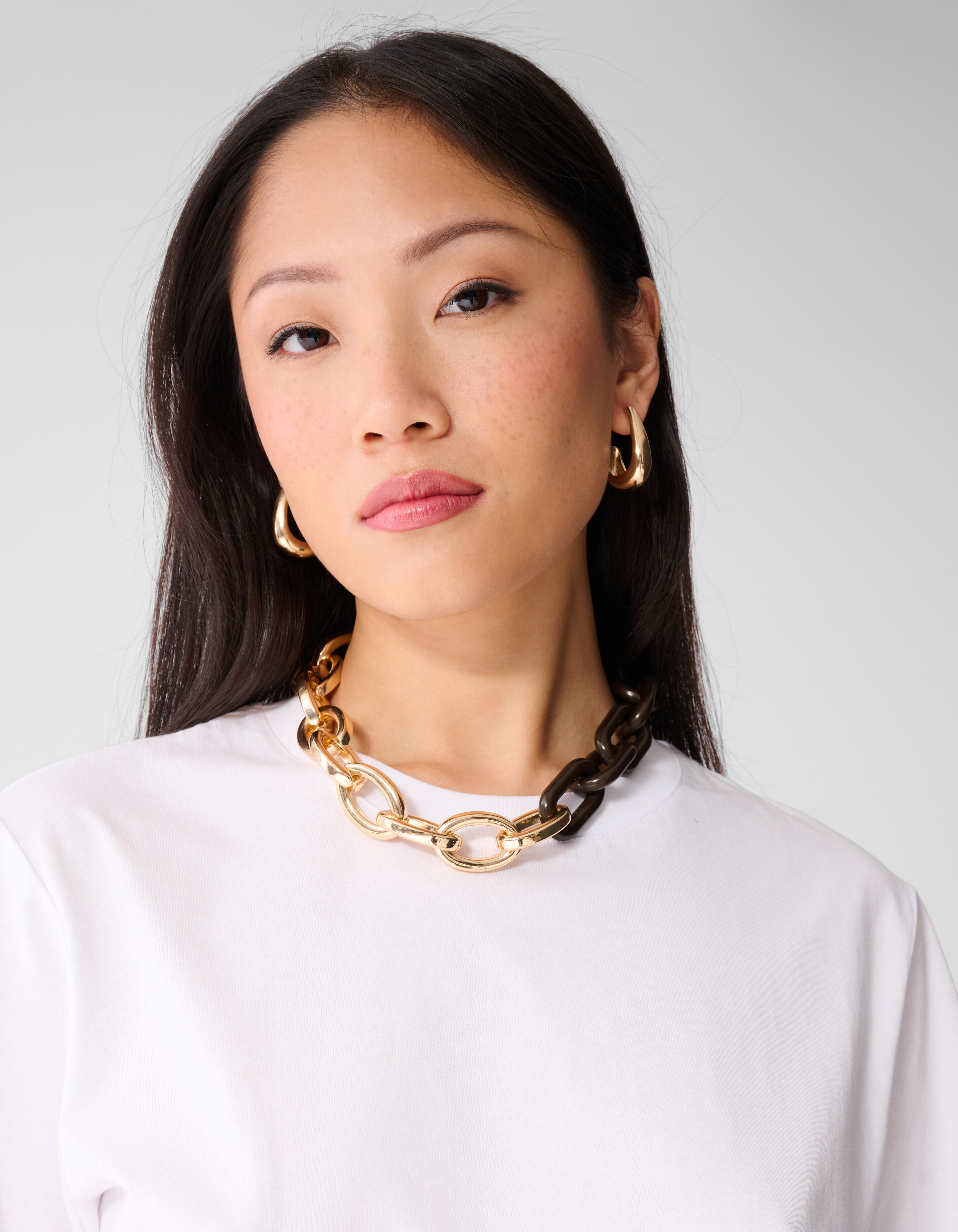 Bulky Chain Ketting Goud/Bruin SHOEBY ACCESSOIRES