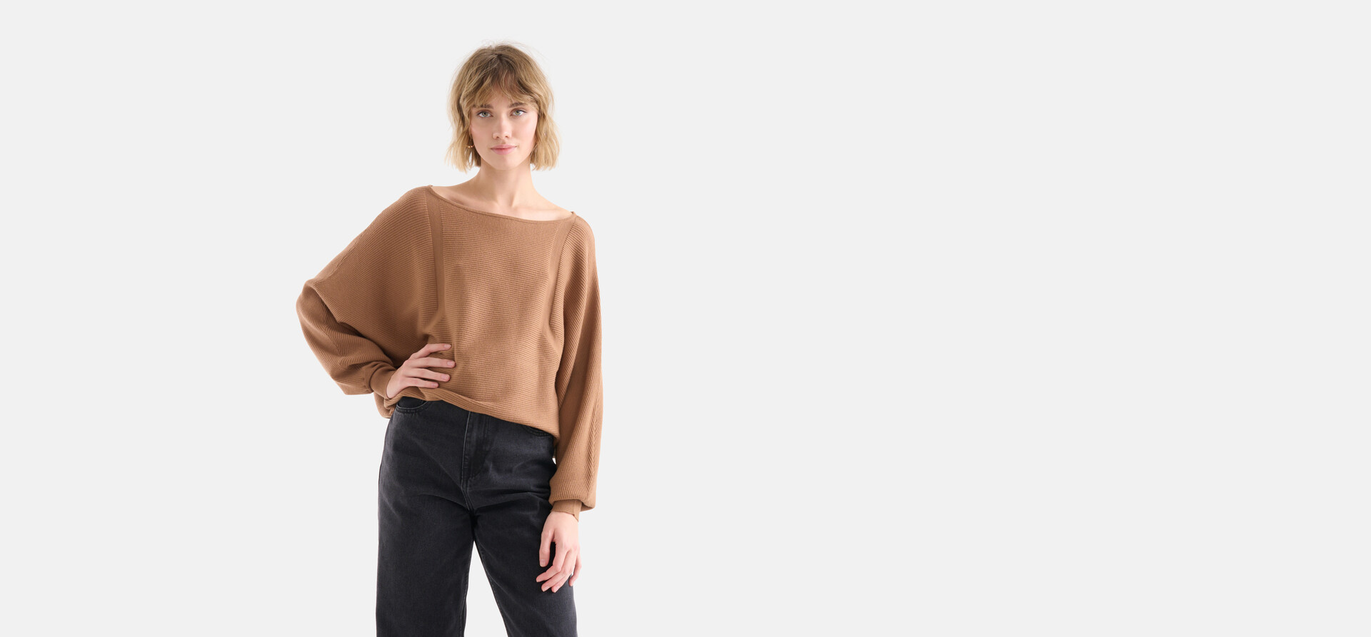 Oversized Trui Bruin SHOEBY WOMEN