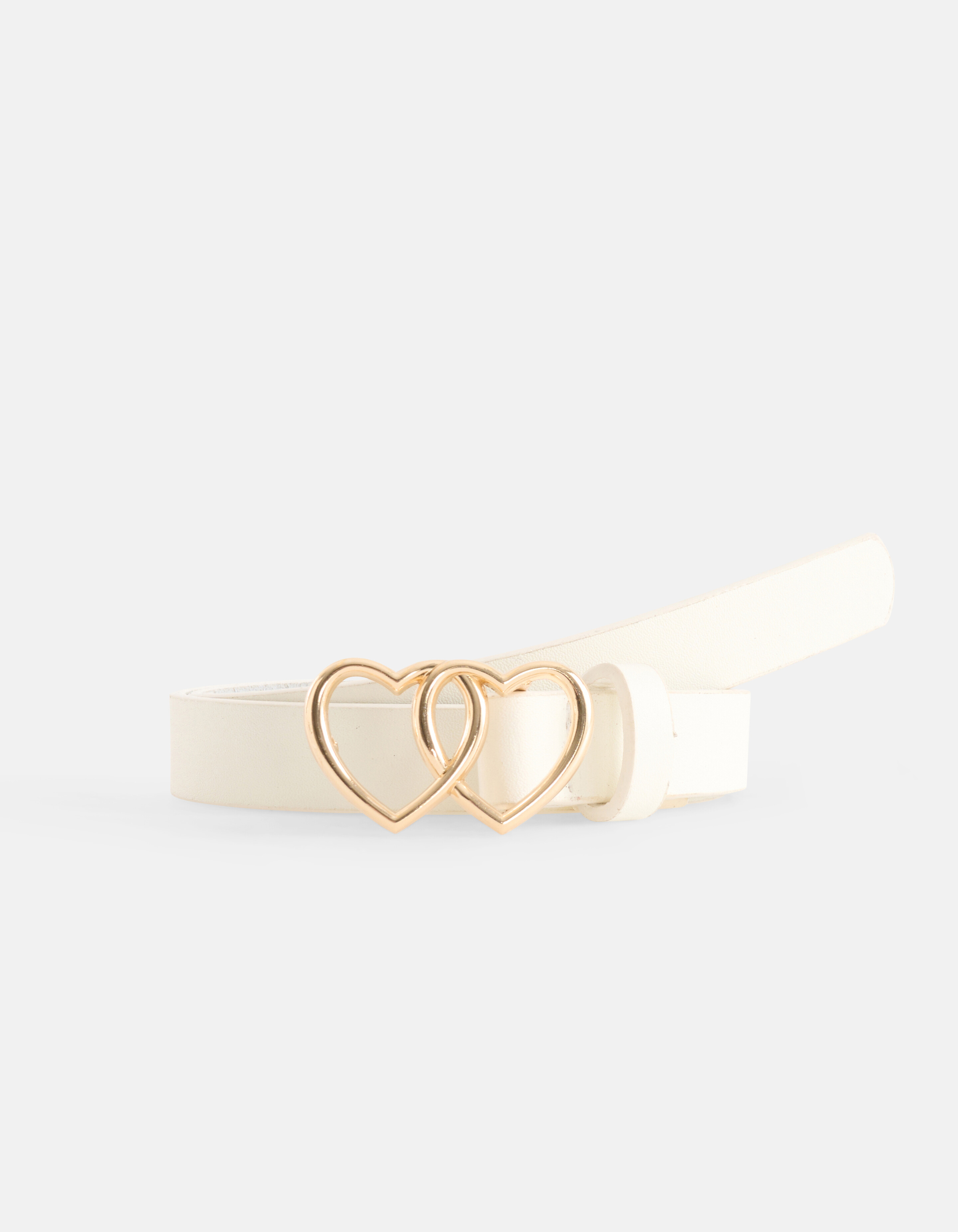 Dubbele Hartjes Riem Gebroken Wit SHOEBY ACCESSOIRES