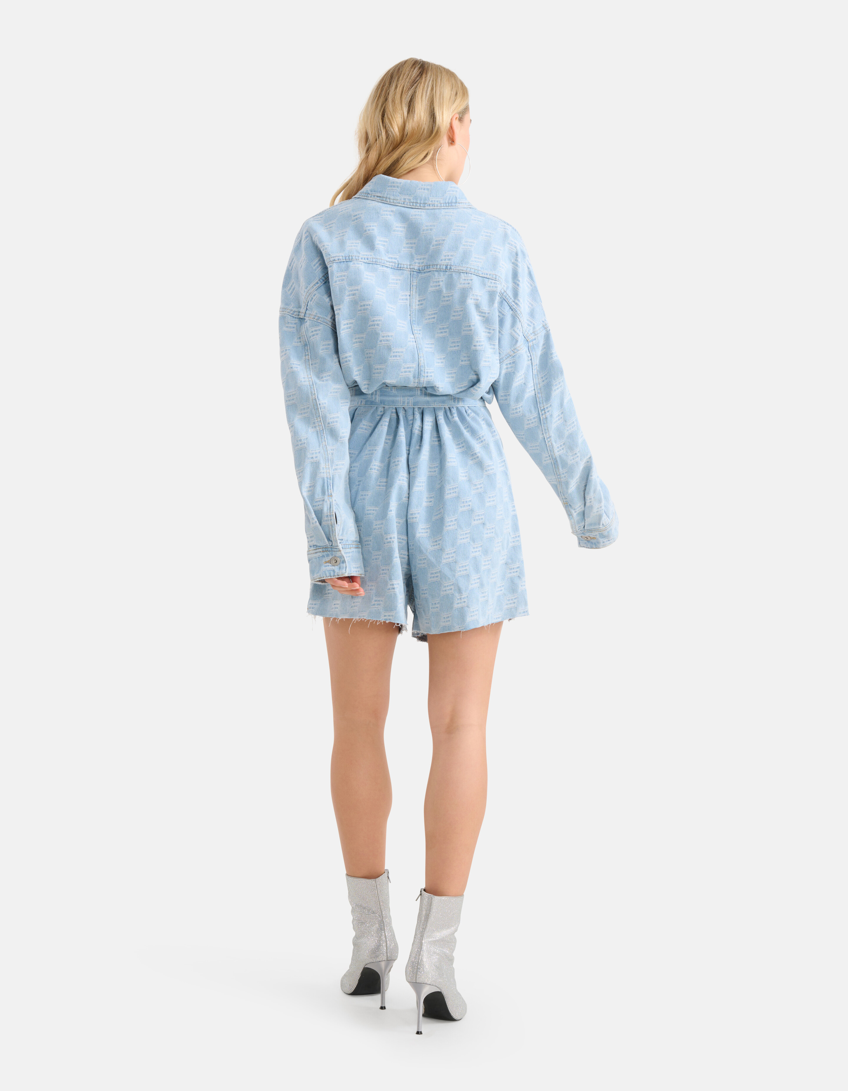 Denim Playsuit Bleached By Monica SHOEBY WOMEN