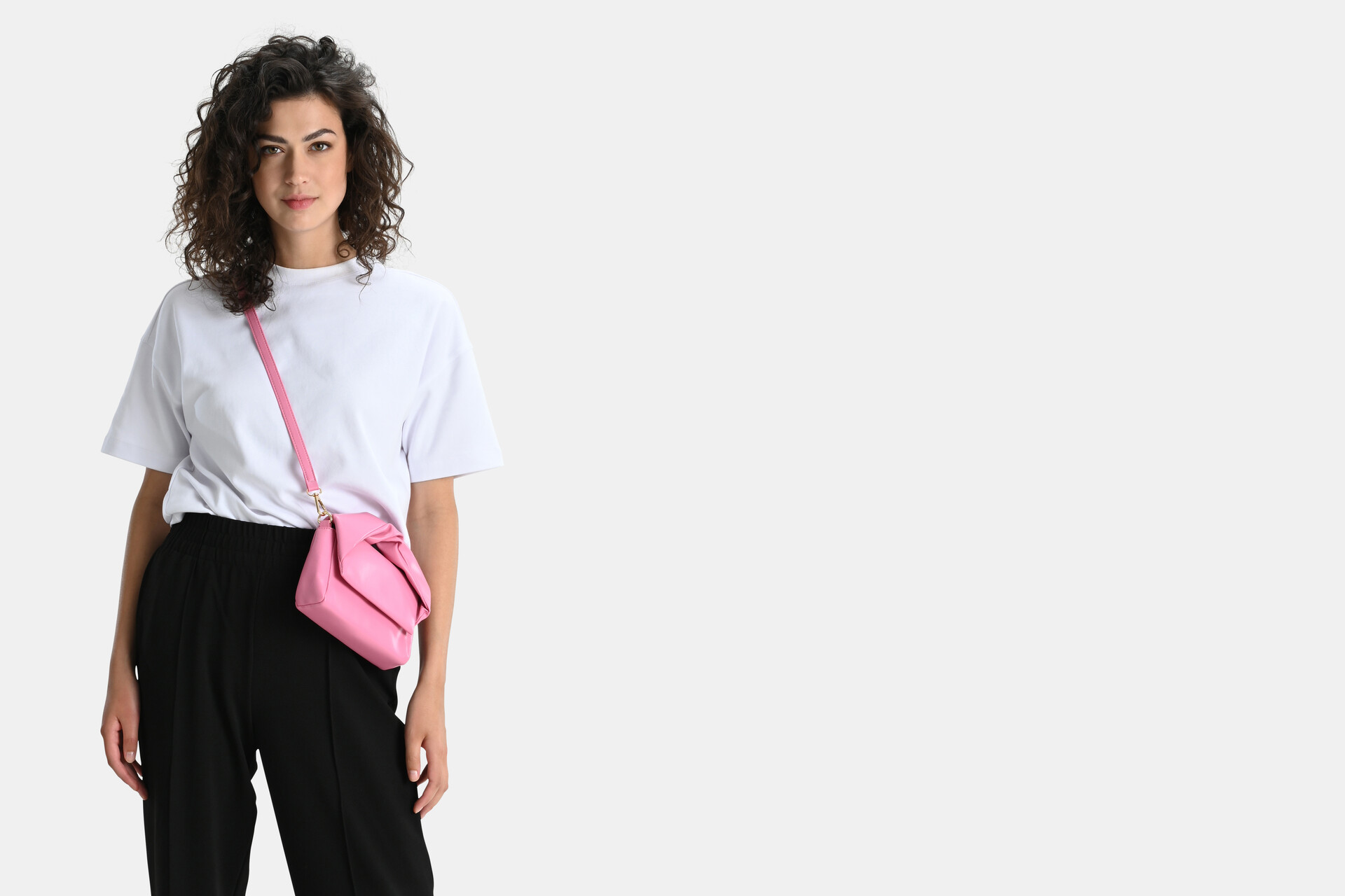 Small Twisted Tas Roze SHOEBY ACCESSOIRES