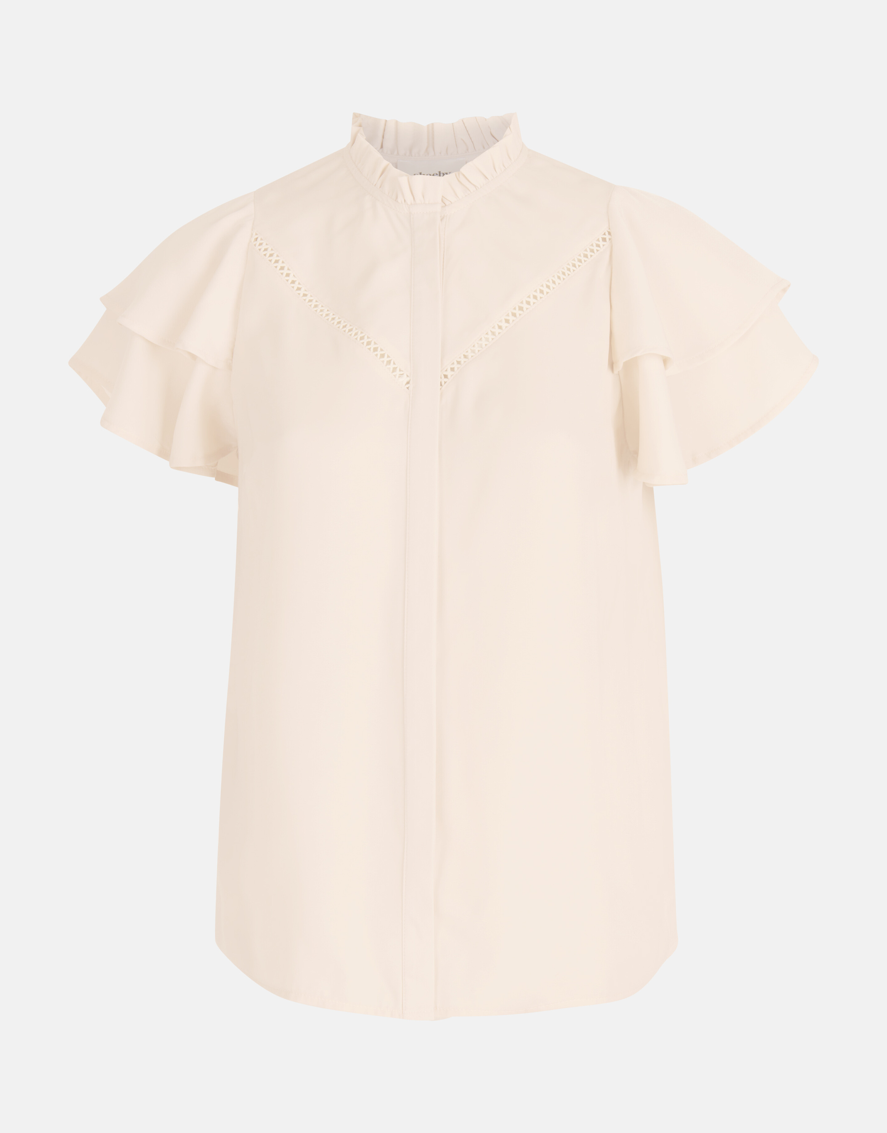 Tape Detail Top Gebroken Wit SHOEBY WOMEN