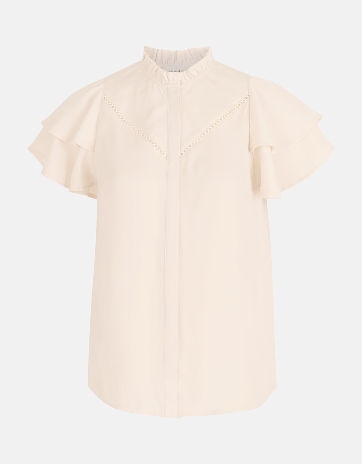 Tape Detail Top Gebroken Wit SHOEBY WOMEN