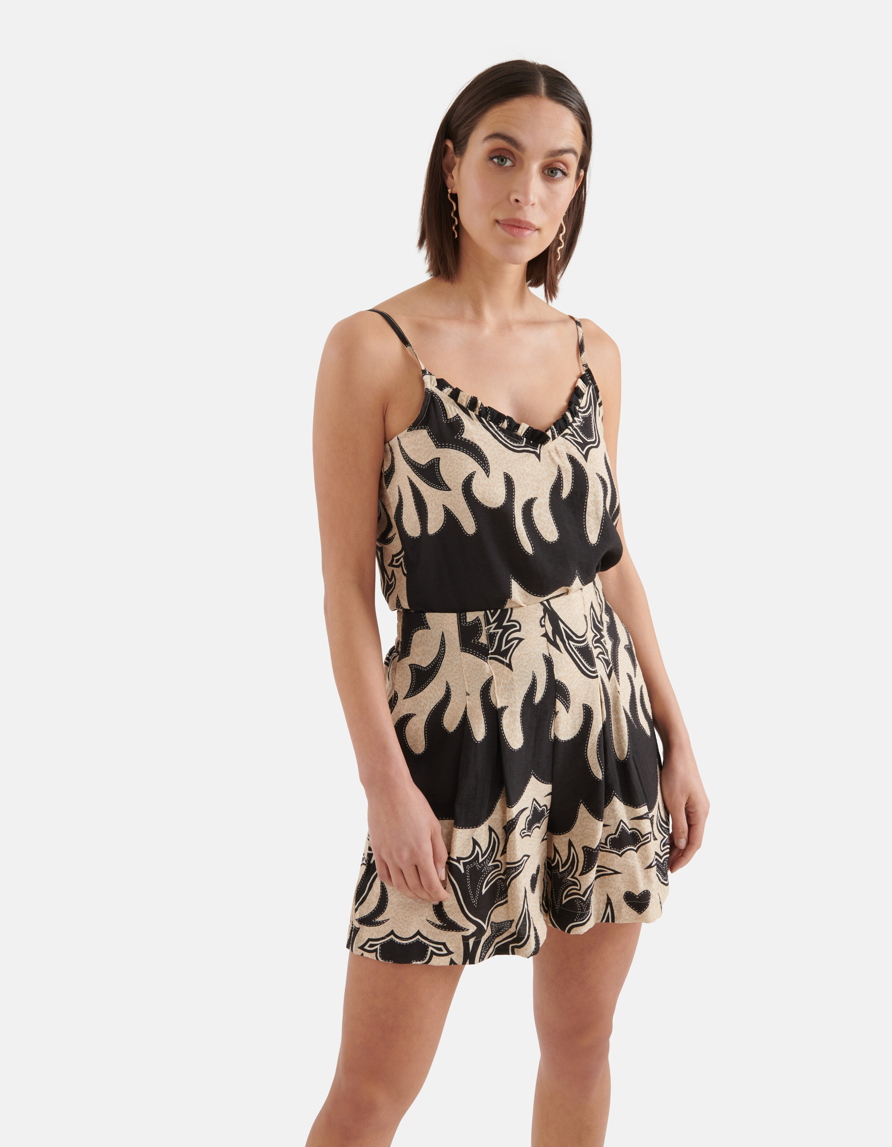 Artwork Short Zwart/Beige SHOEBY WOMEN