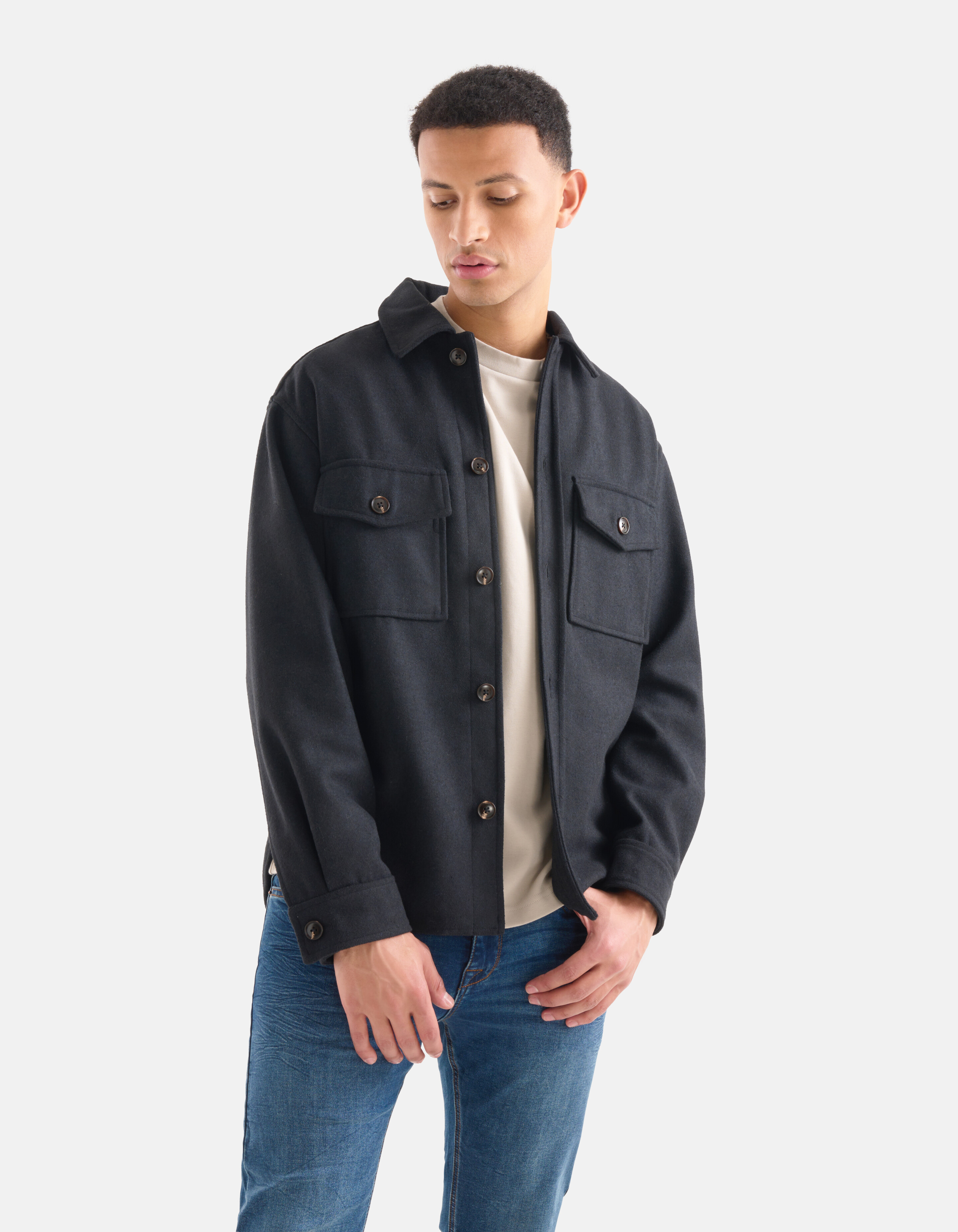 Basis Overshirt Donkerblauw SHOEBY MEN