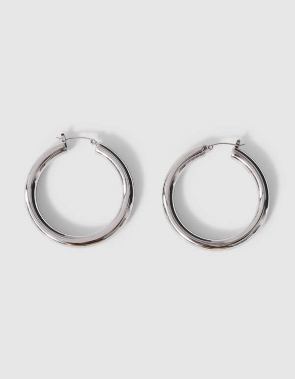 Basic Hoop Oorbellen Zilver SHOEBY ACCESSOIRES