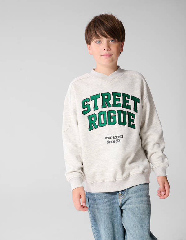 Oversized Fit Artwork Sweater Lichtgrijs SHOEBY BOYS