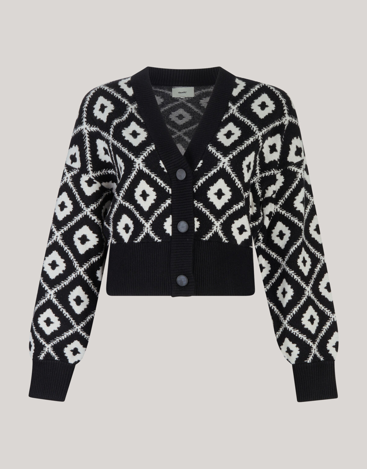 Grafisch Cropped Vest Zwart By Mieke SHOEBY WOMEN