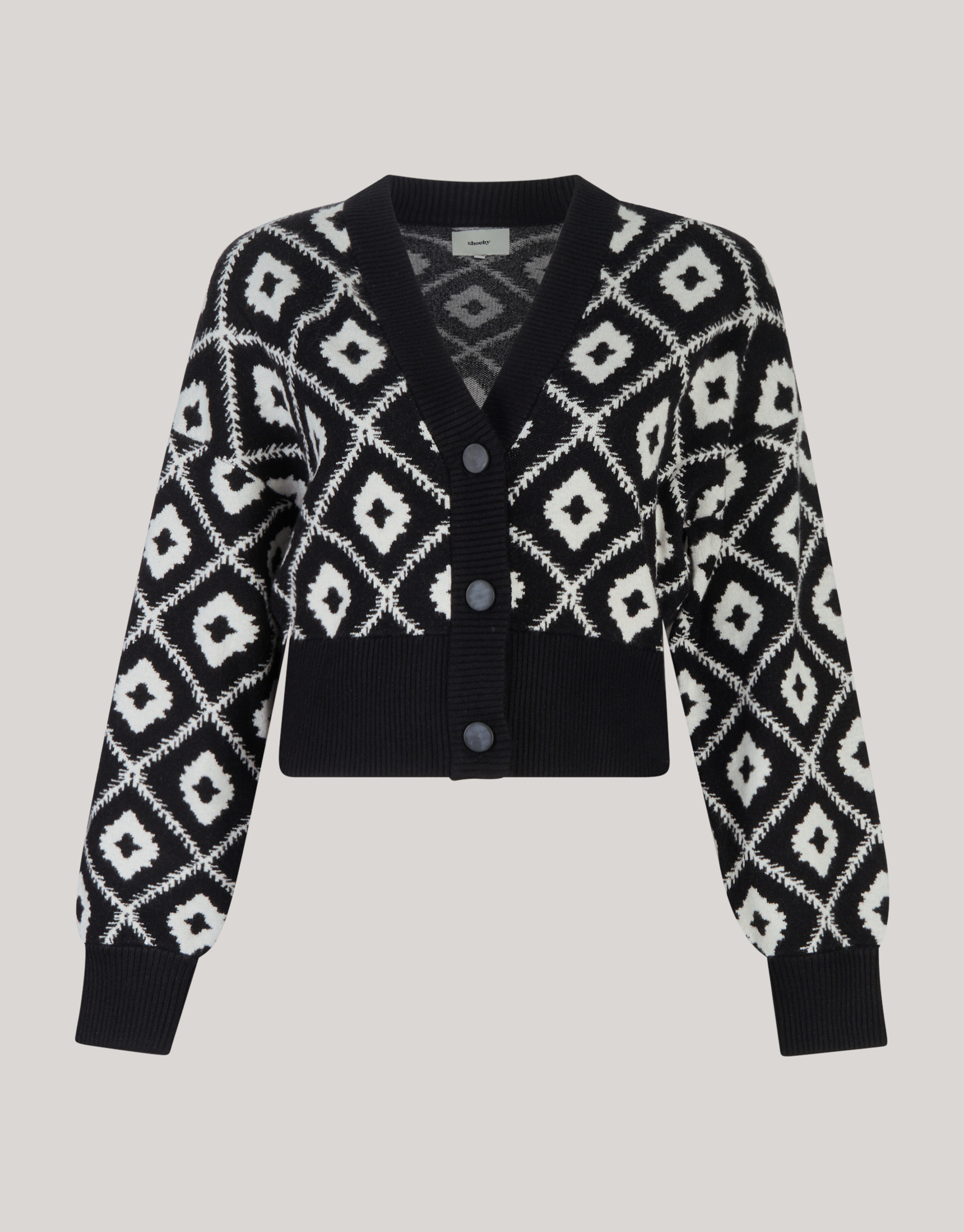 Grafisch Cropped Vest Zwart By Mieke SHOEBY WOMEN