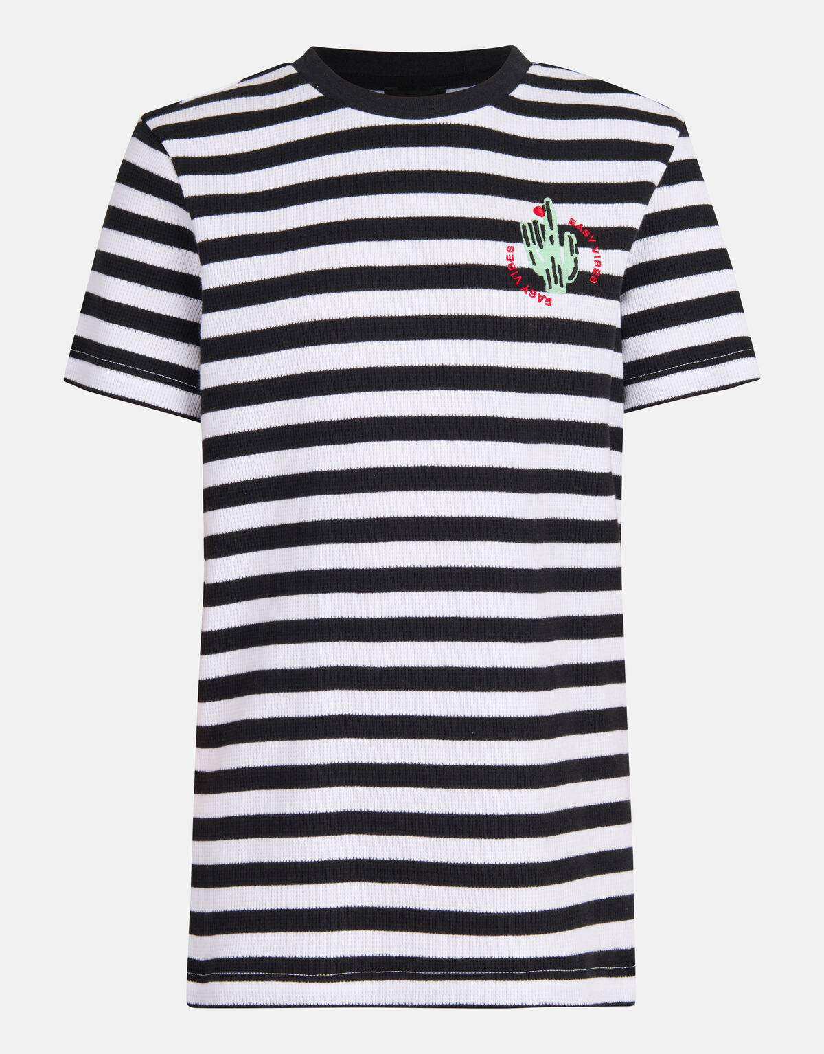 Structuur T-shirt Zwart/Wit SHOEBY BOYS