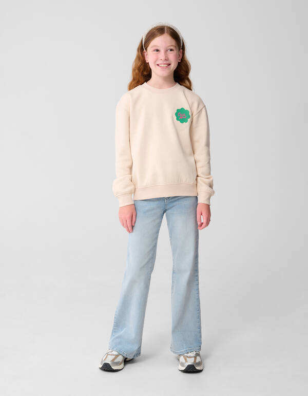 Peper Artwork Sweater Gebroken Wit SHOEBY GIRLS