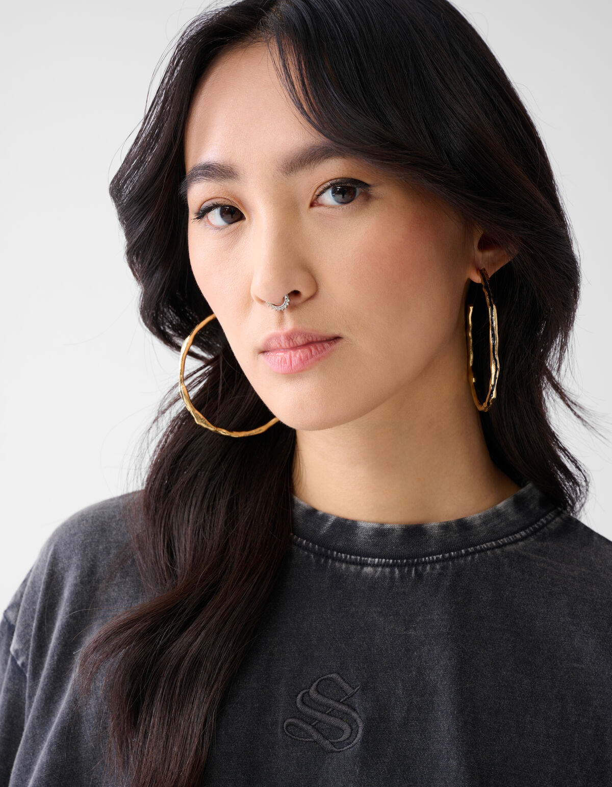 Hammered Hoop Oorbellen Goud SHOEBY ACCESSOIRES