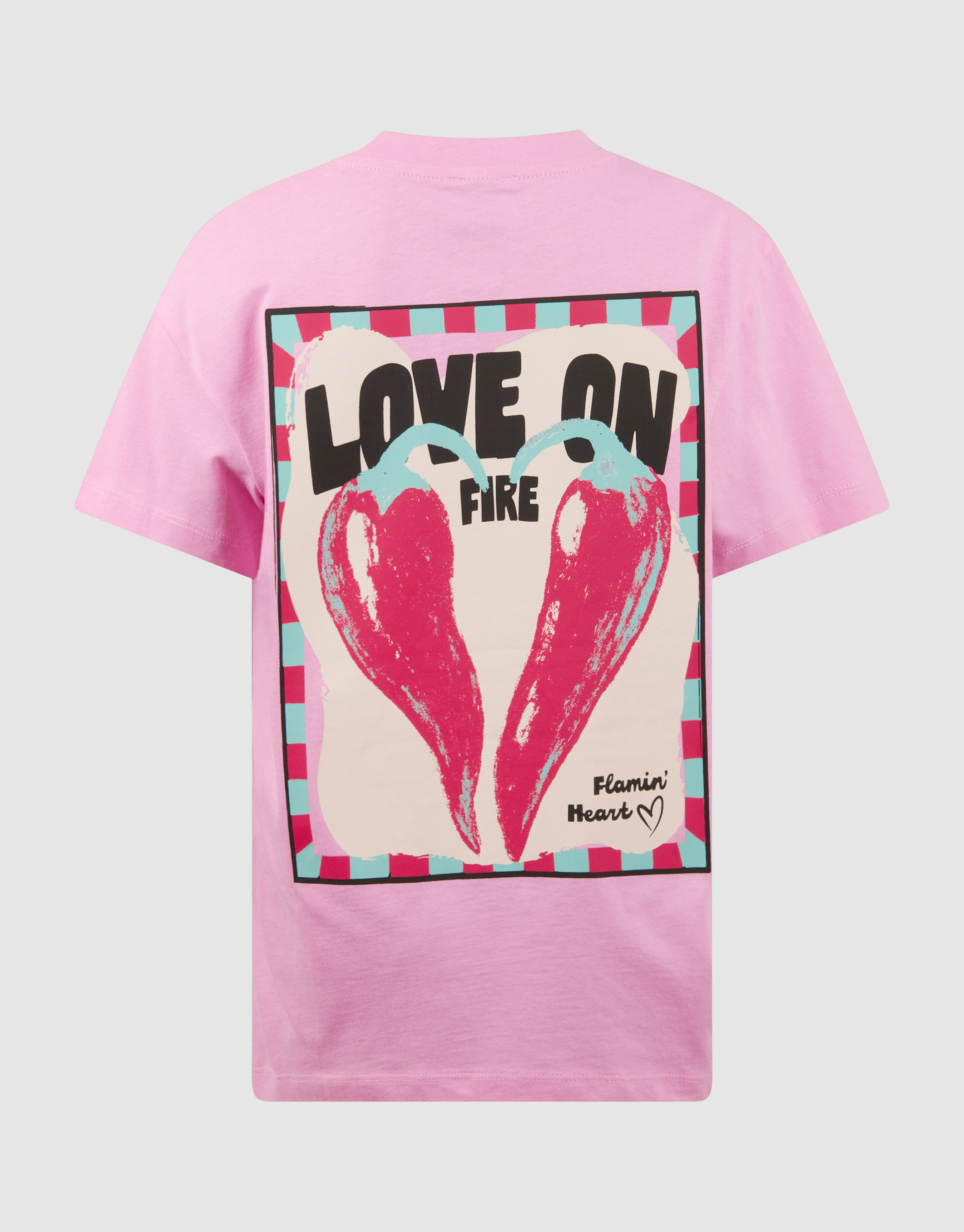 Flamin Heart Artwork T-shirt Roze SHOEBY GIRLS