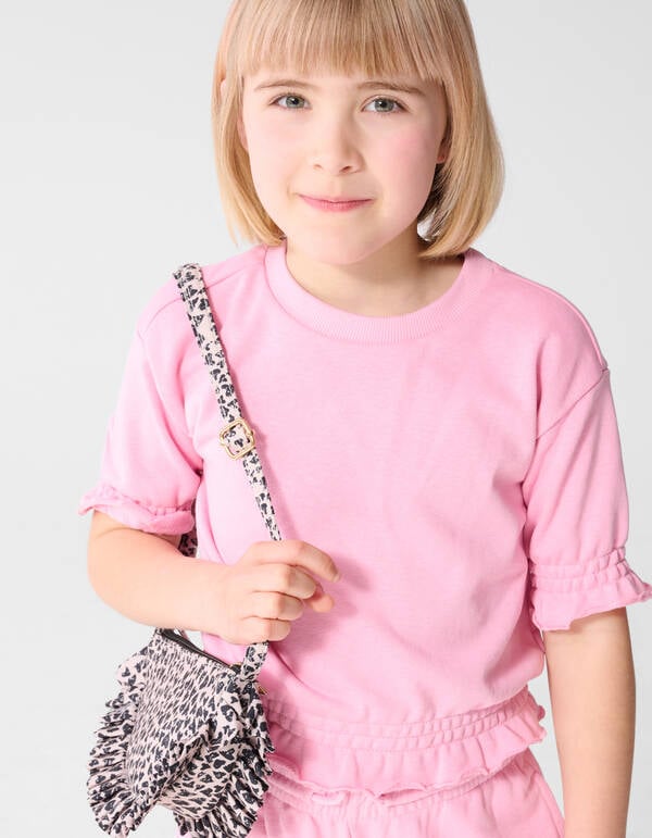 Ruffle Sweat Top Lichtroze SHOEBY GIRLS