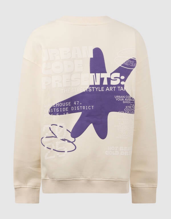 Urban Artwork Sweater Beige SHOEBY BOYS