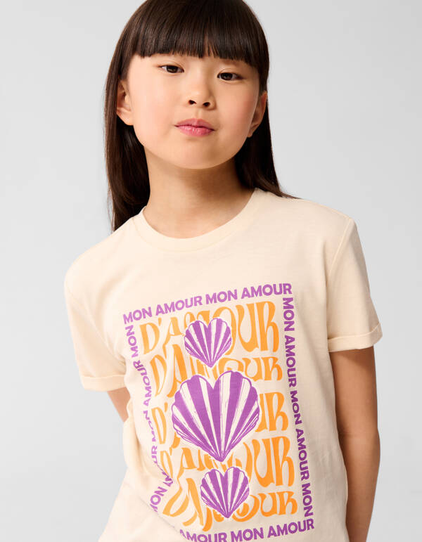 Amour Artwork T-shirt Zand SHOEBY GIRLS