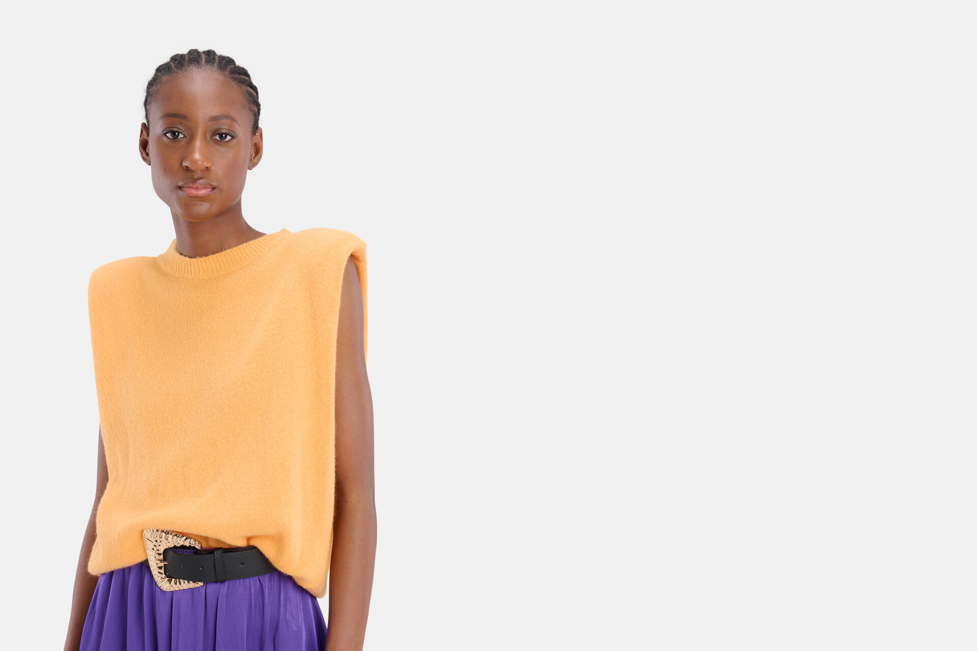 Sleeveless Colour Knit Top EKSEPT