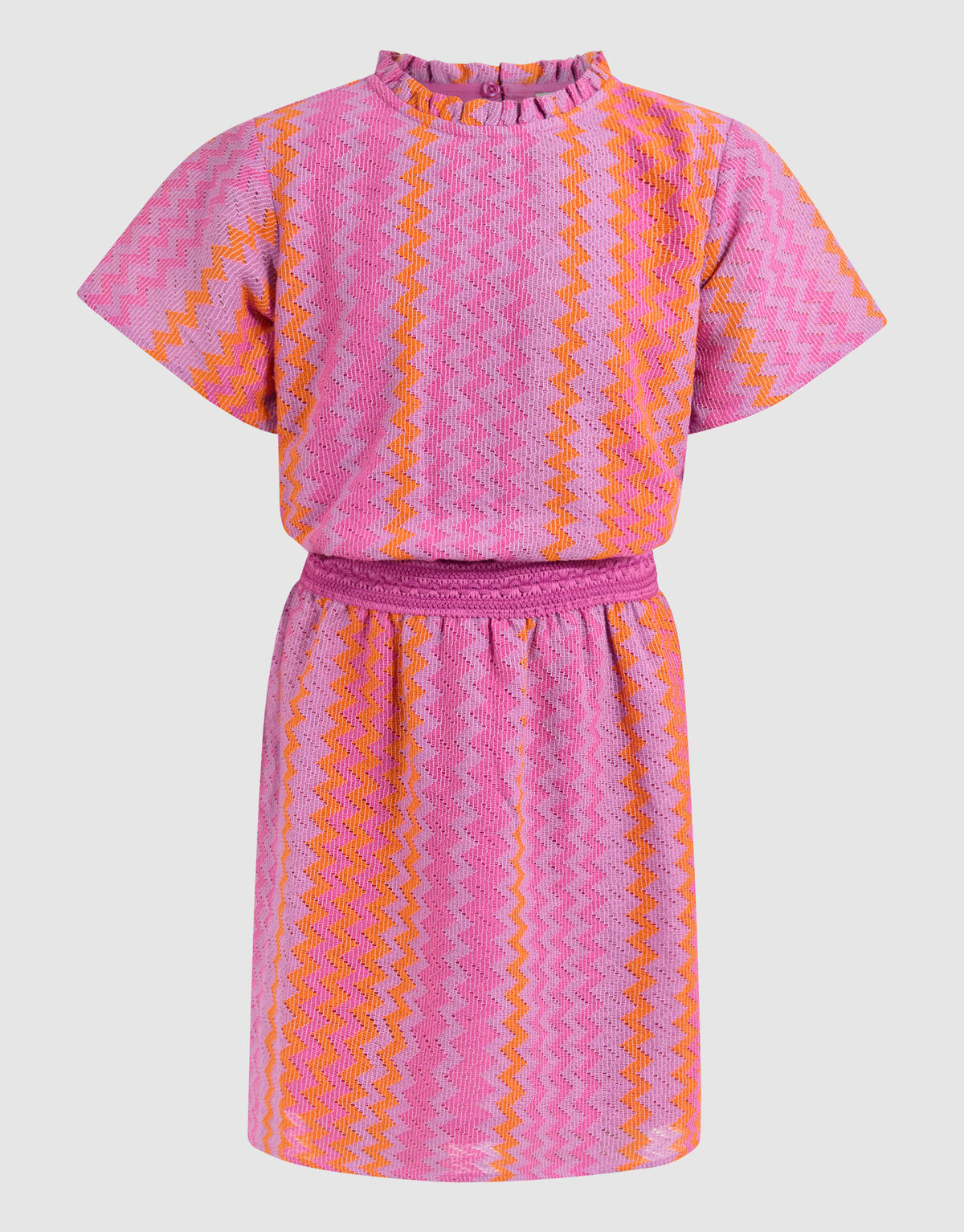 Zigzag Crochet Jurk Lichtpaars SHOEBY GIRLS