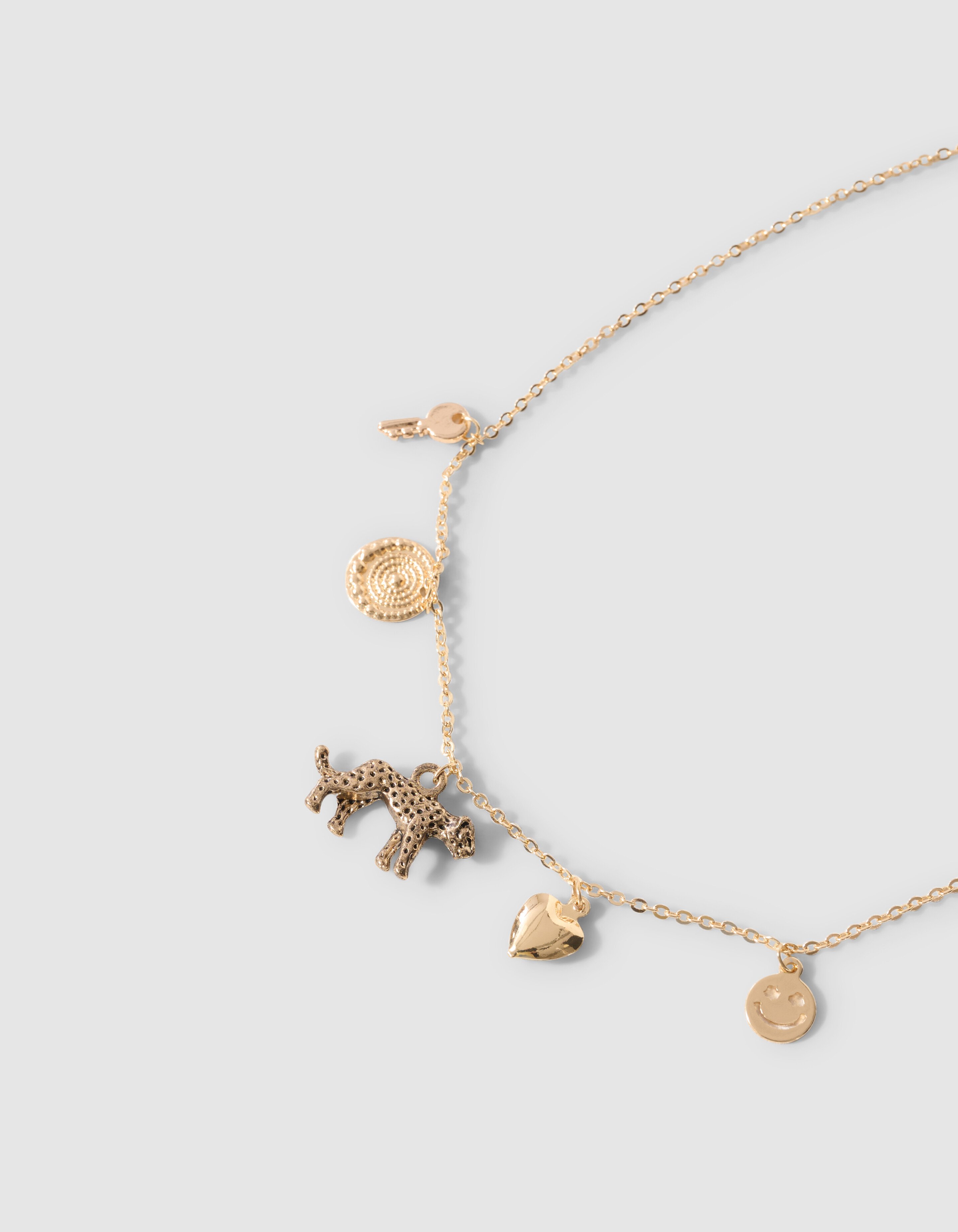 Leopard Bedelketting Goud SHOEBY ACCESSOIRES