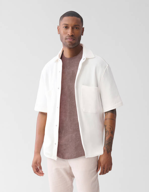 Pique Overshirt Gebroken Wit SHOEBY MEN