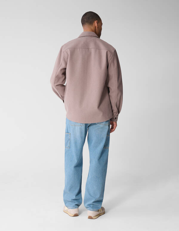 Soft Zip Overshirt Lichtbruin SHOEBY MEN