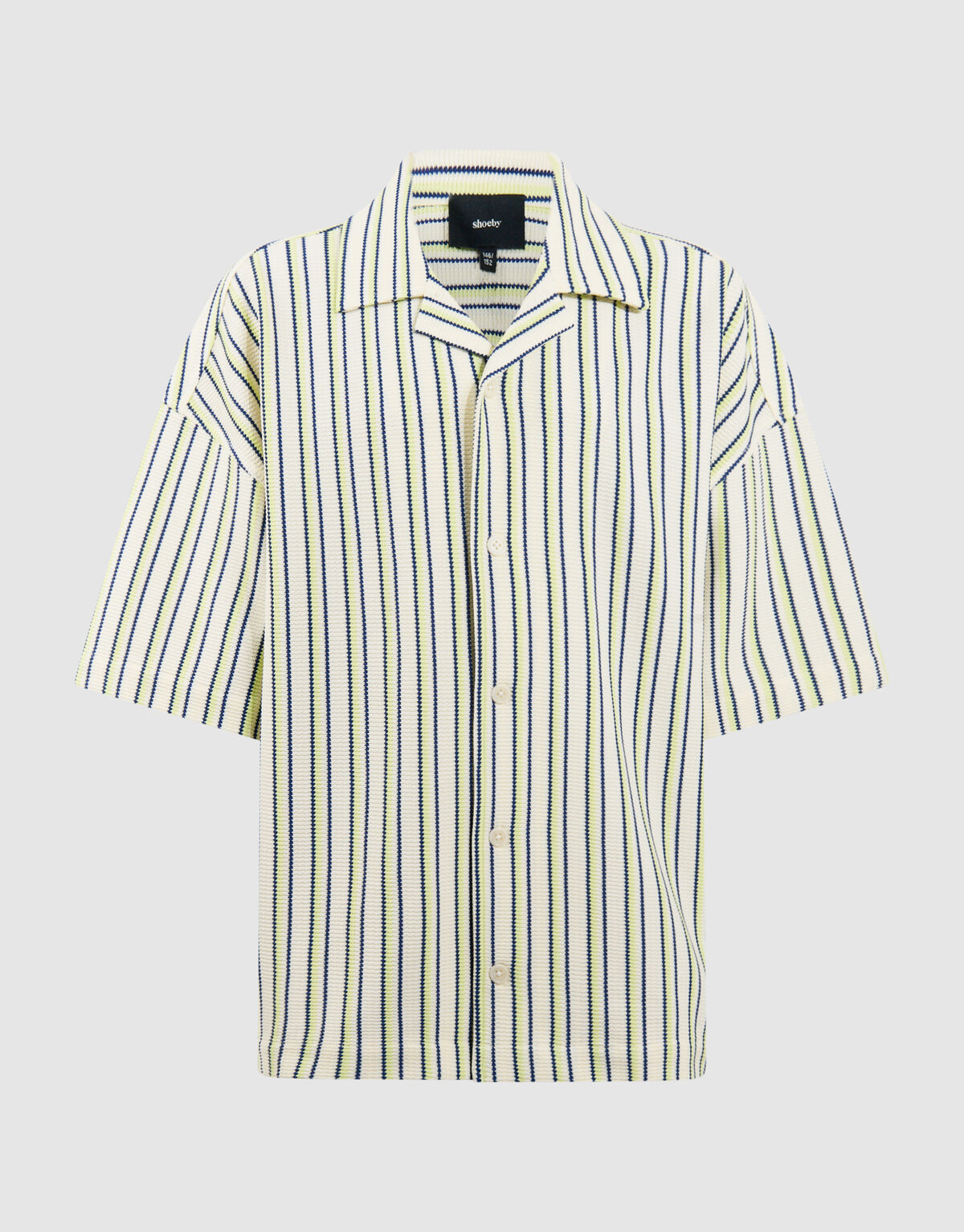 Pinstripe Structuur Overhemd Gebroken Wit SHOEBY BOYS