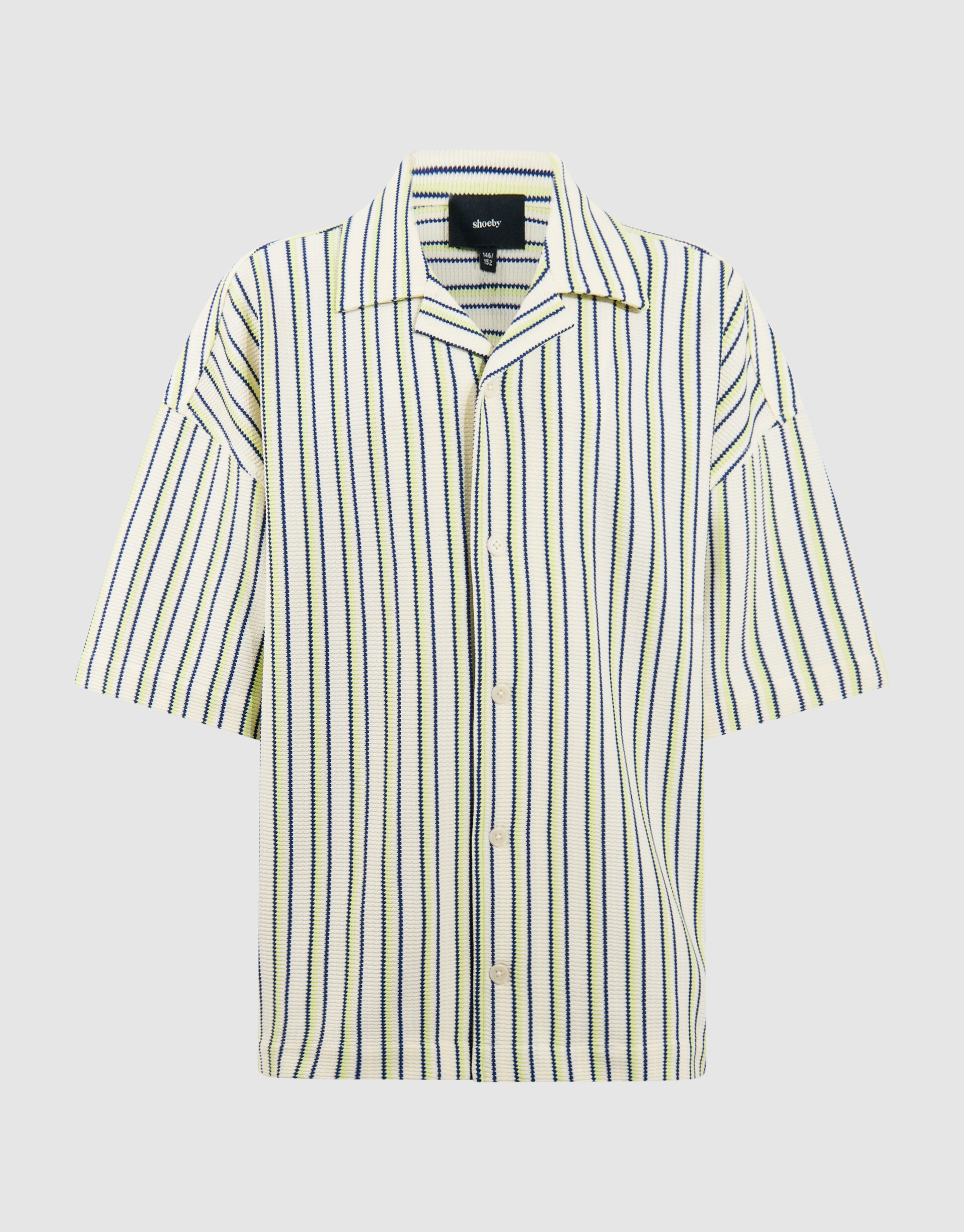 Pinstripe Structuur Overhemd Gebroken Wit SHOEBY BOYS