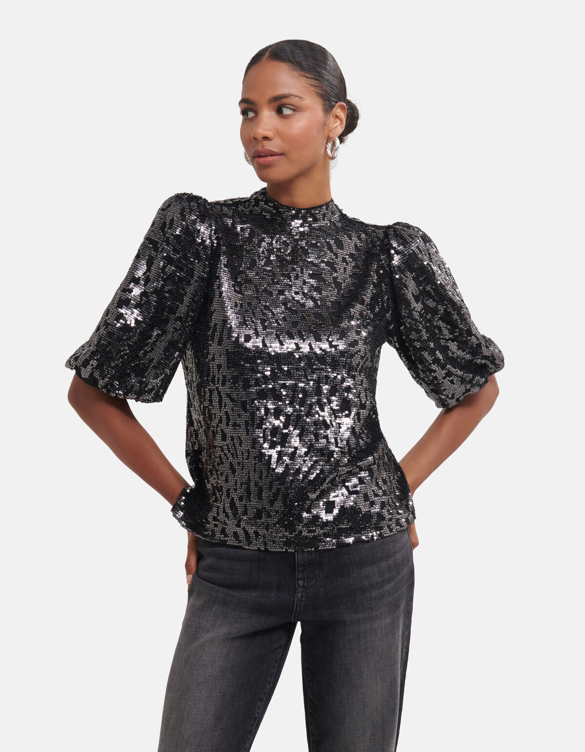 Pailletten Top Zwart By Fred SHOEBY WOMEN