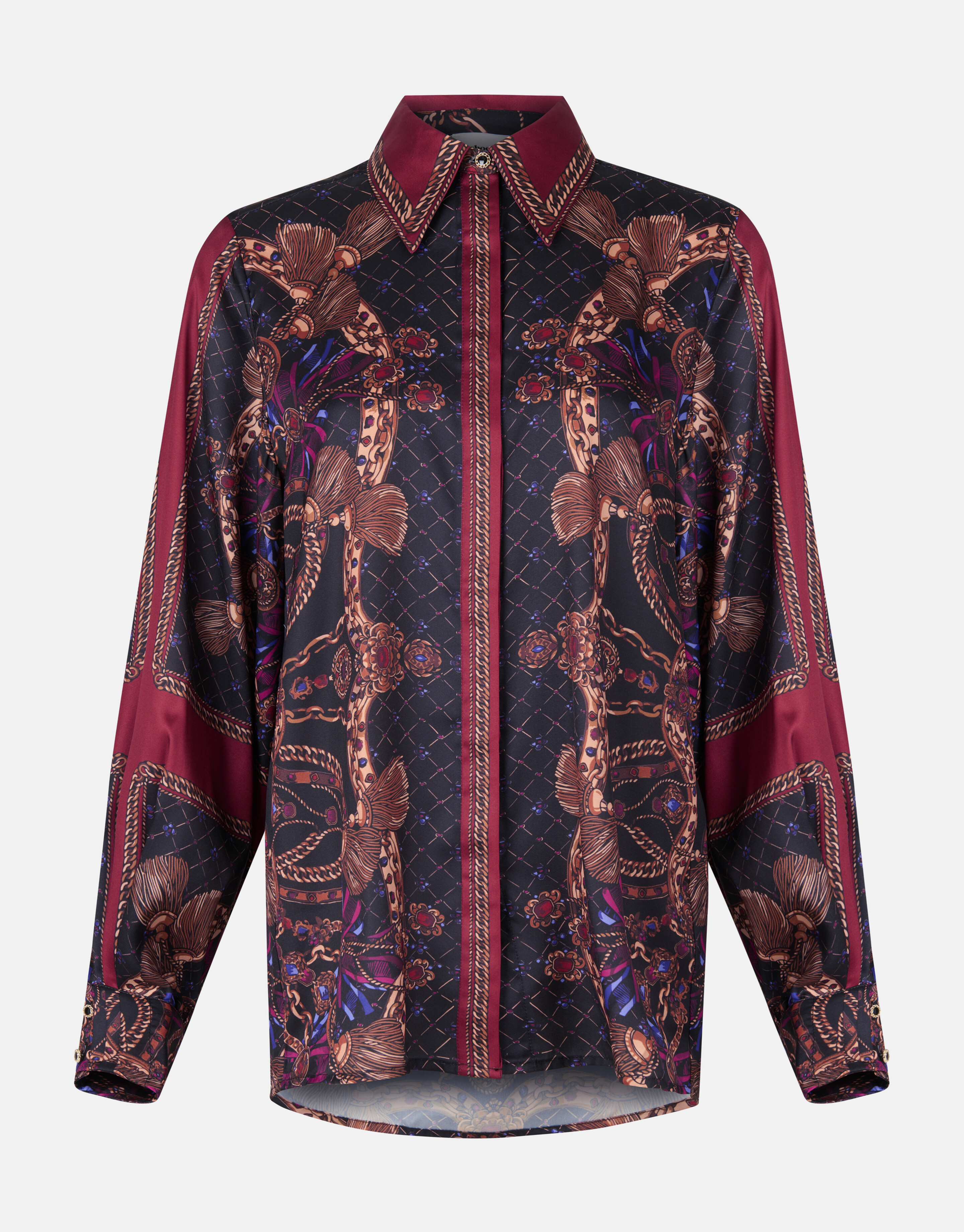 Chain Print Blouse Zwart SHOEBY WOMEN