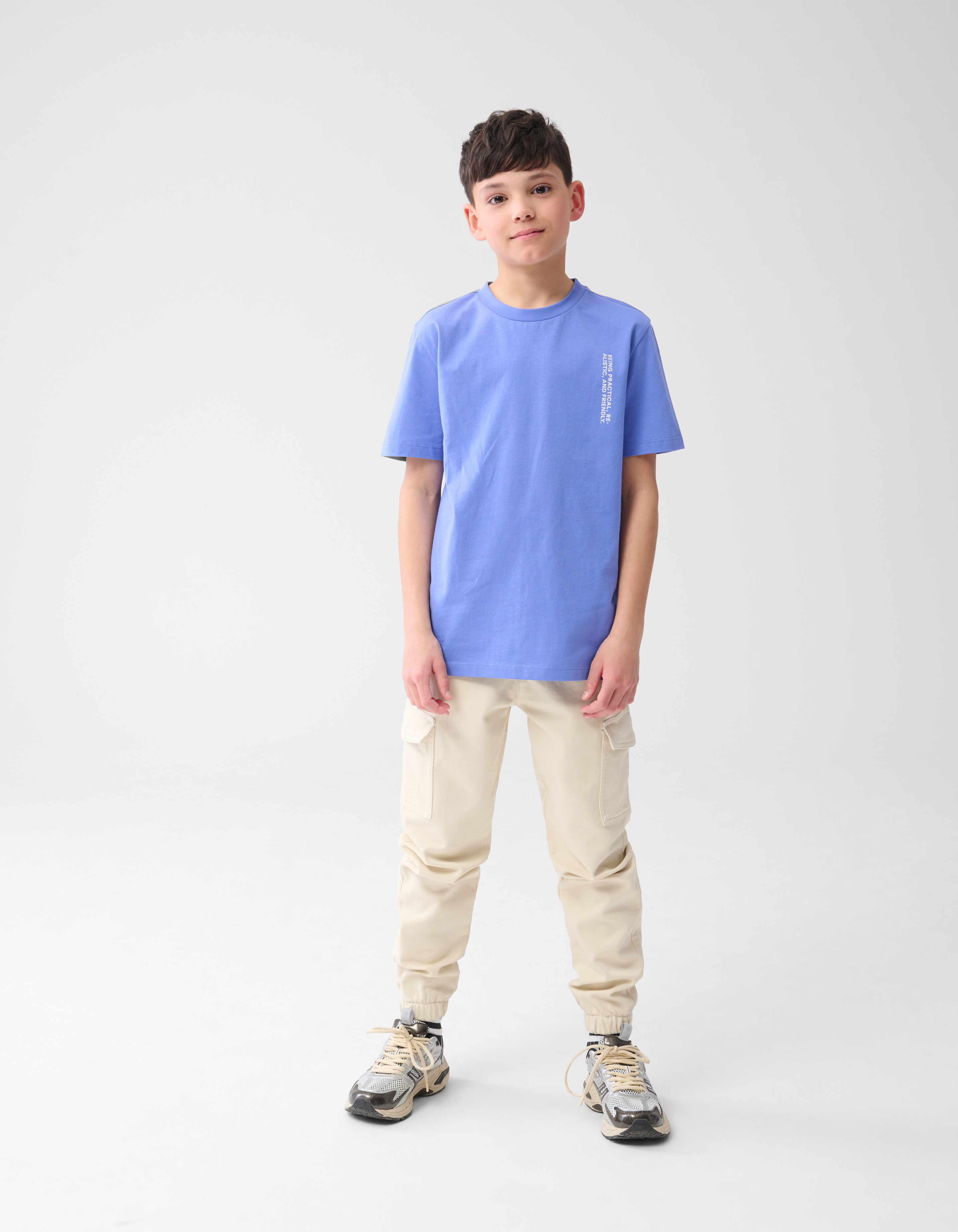 Tekst T-shirt Blauw SHOEBY BOYS