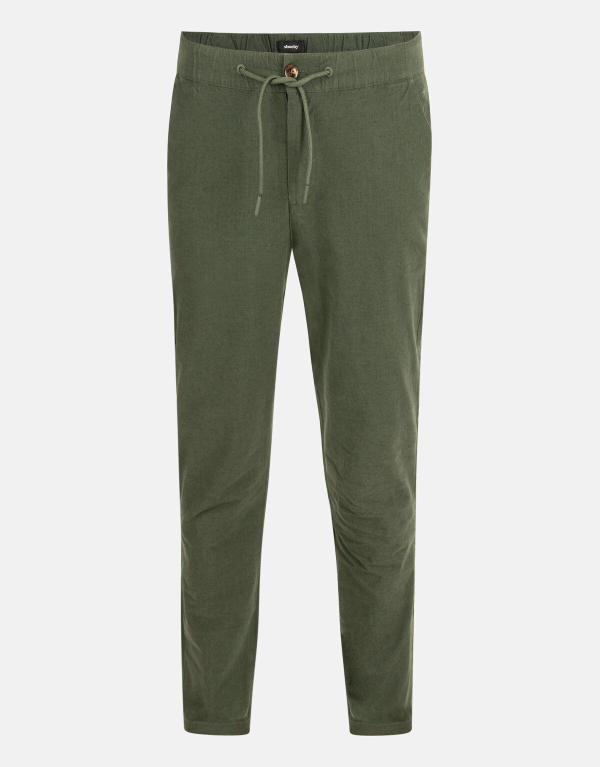 Linnen Broek Donkergroen SHOEBY MEN