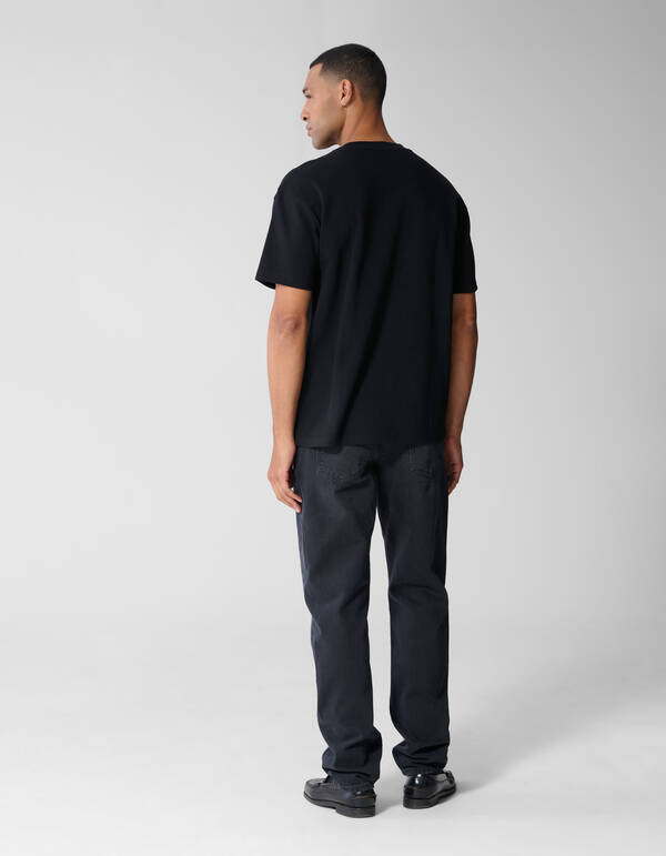 Basis Label T-Shirt Zwart SHOEBY MEN