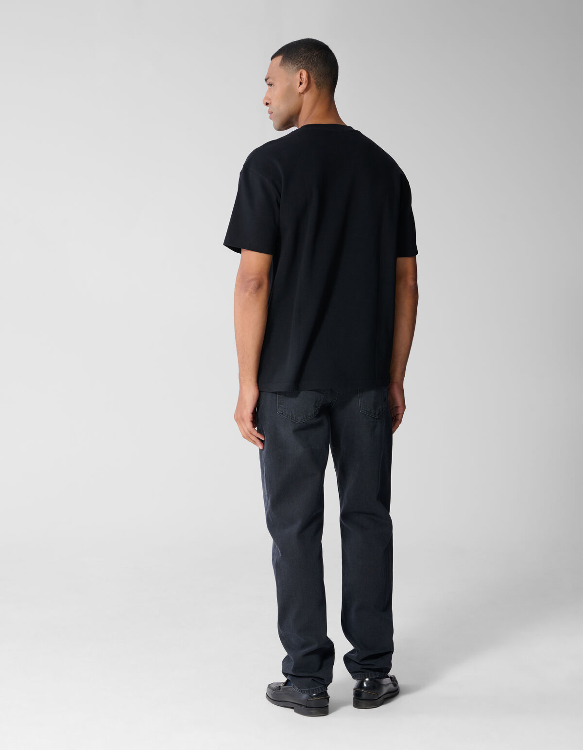 Basis Label T-Shirt Zwart SHOEBY MEN