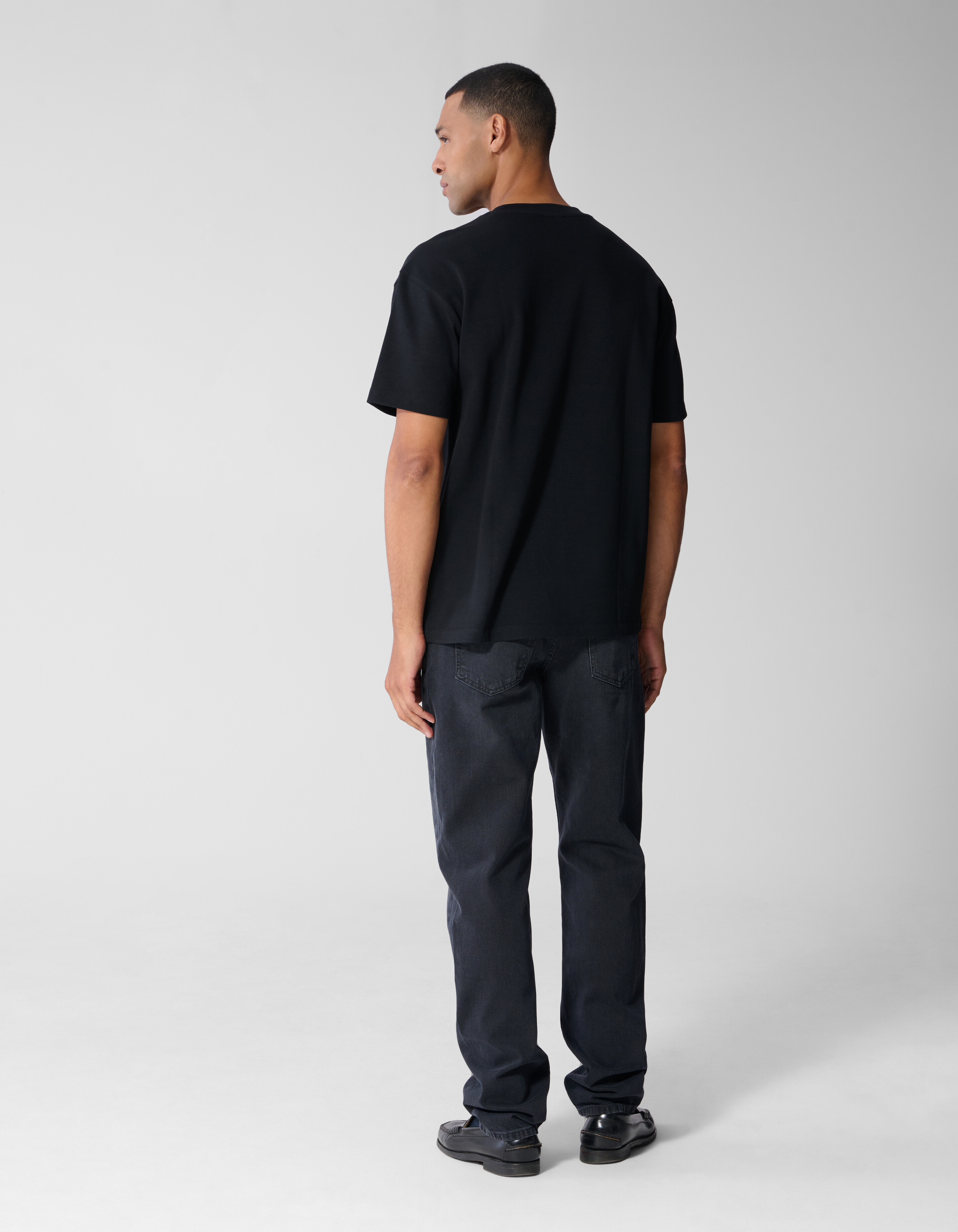 Basis Label T-Shirt Zwart SHOEBY MEN