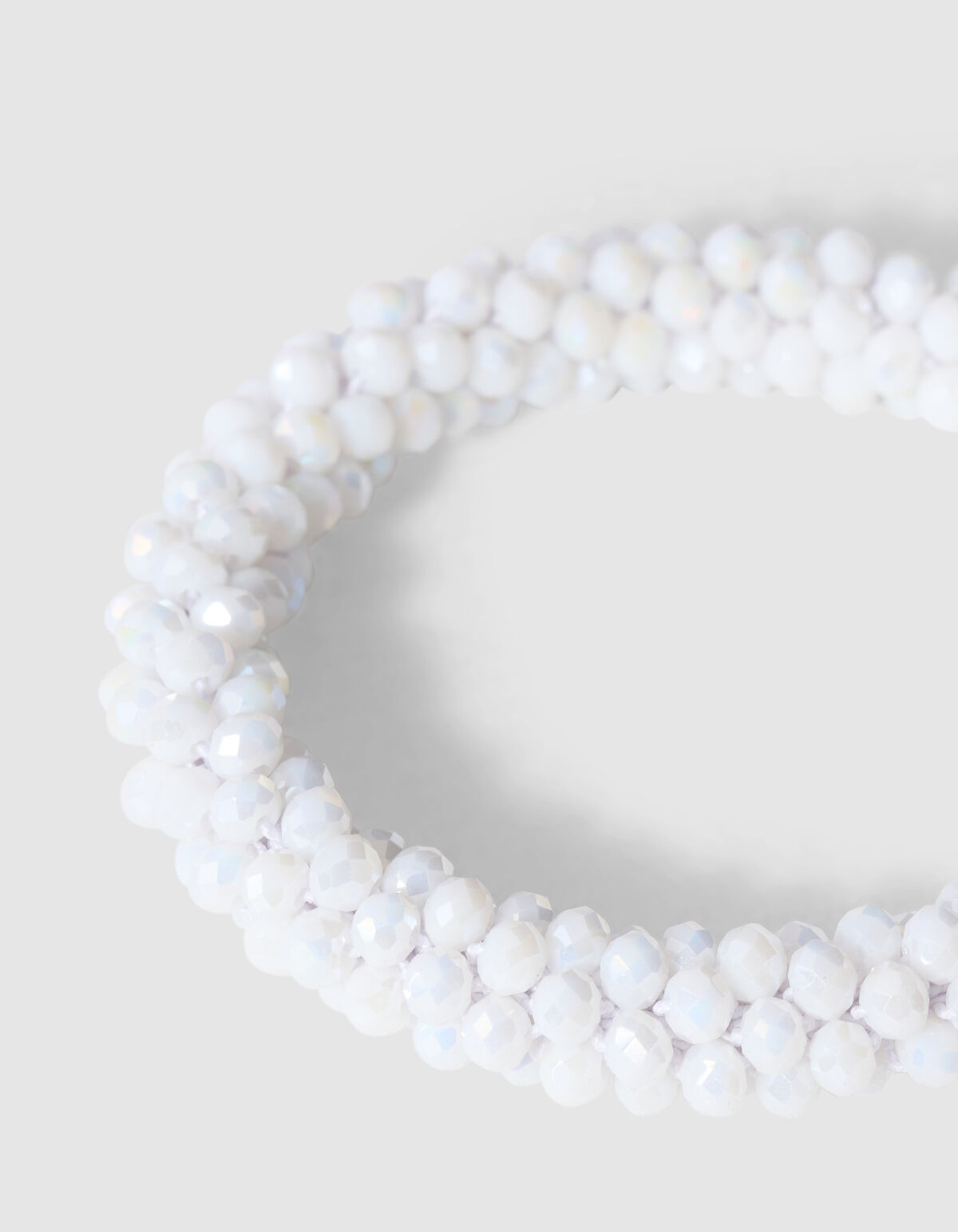 Beaded Haarelastiek Wit SHOEBY ACCESSOIRES