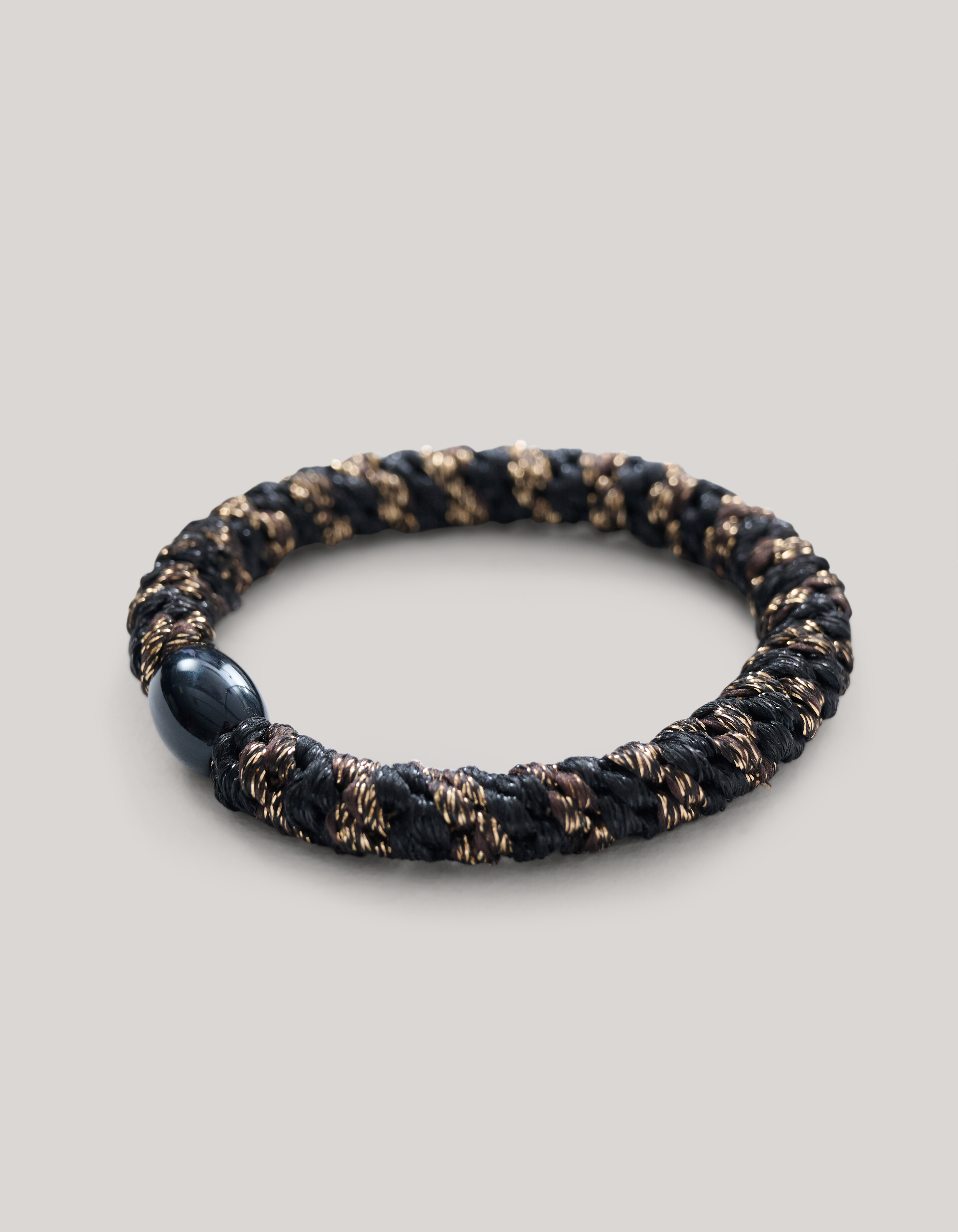 Lurex Haarelastiek Zwart/Bruin SHOEBY ACCESSOIRES