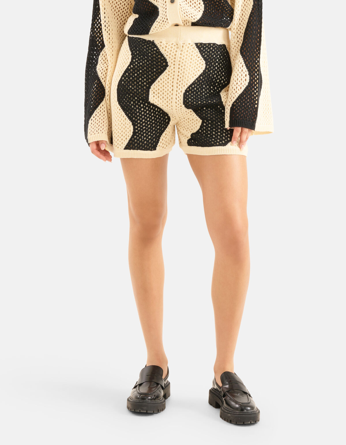 Crochet Short Gebroken Wit SHOEBY WOMEN