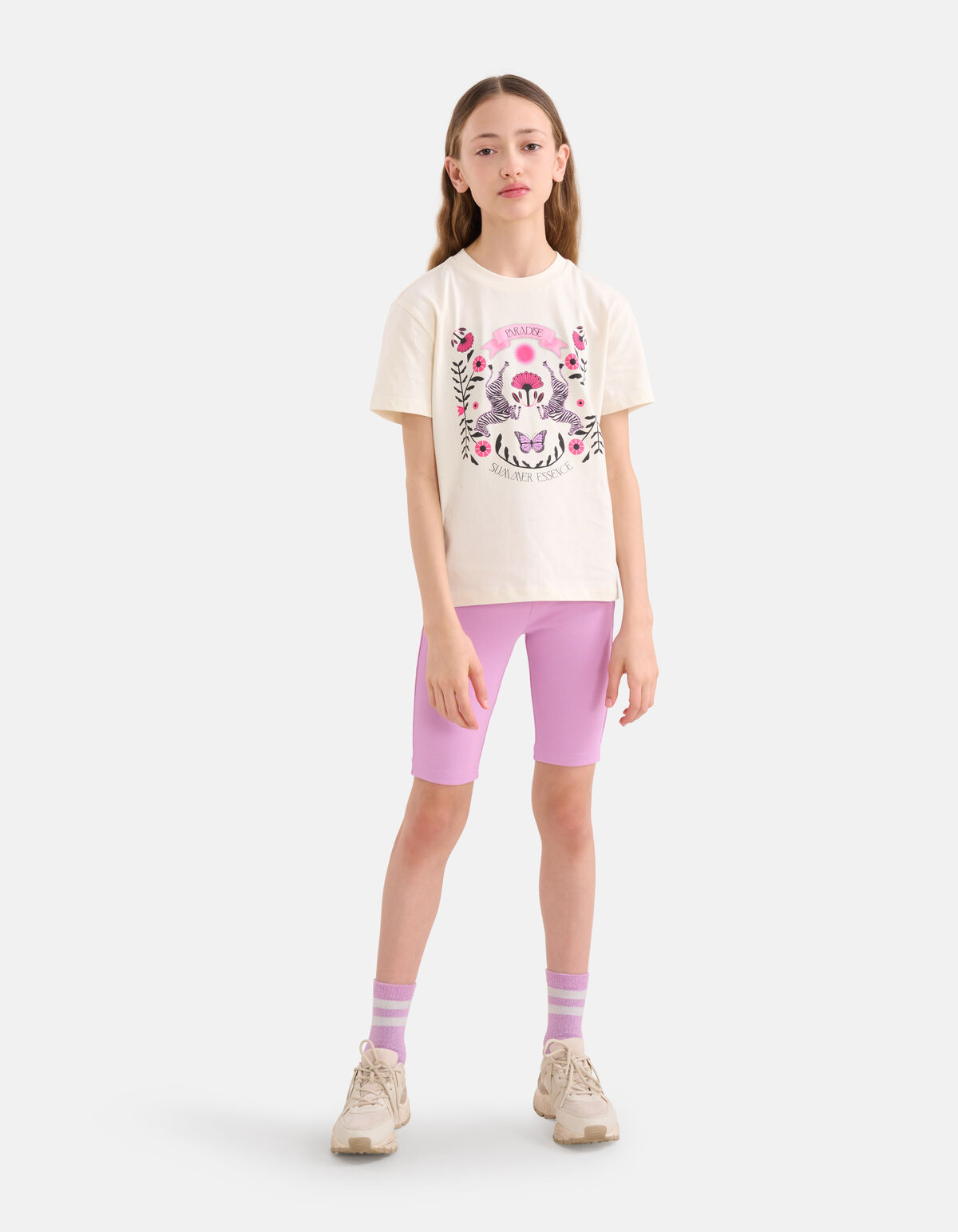 Artwork T-shirt  Gebroken Wit SHOEBY GIRLS