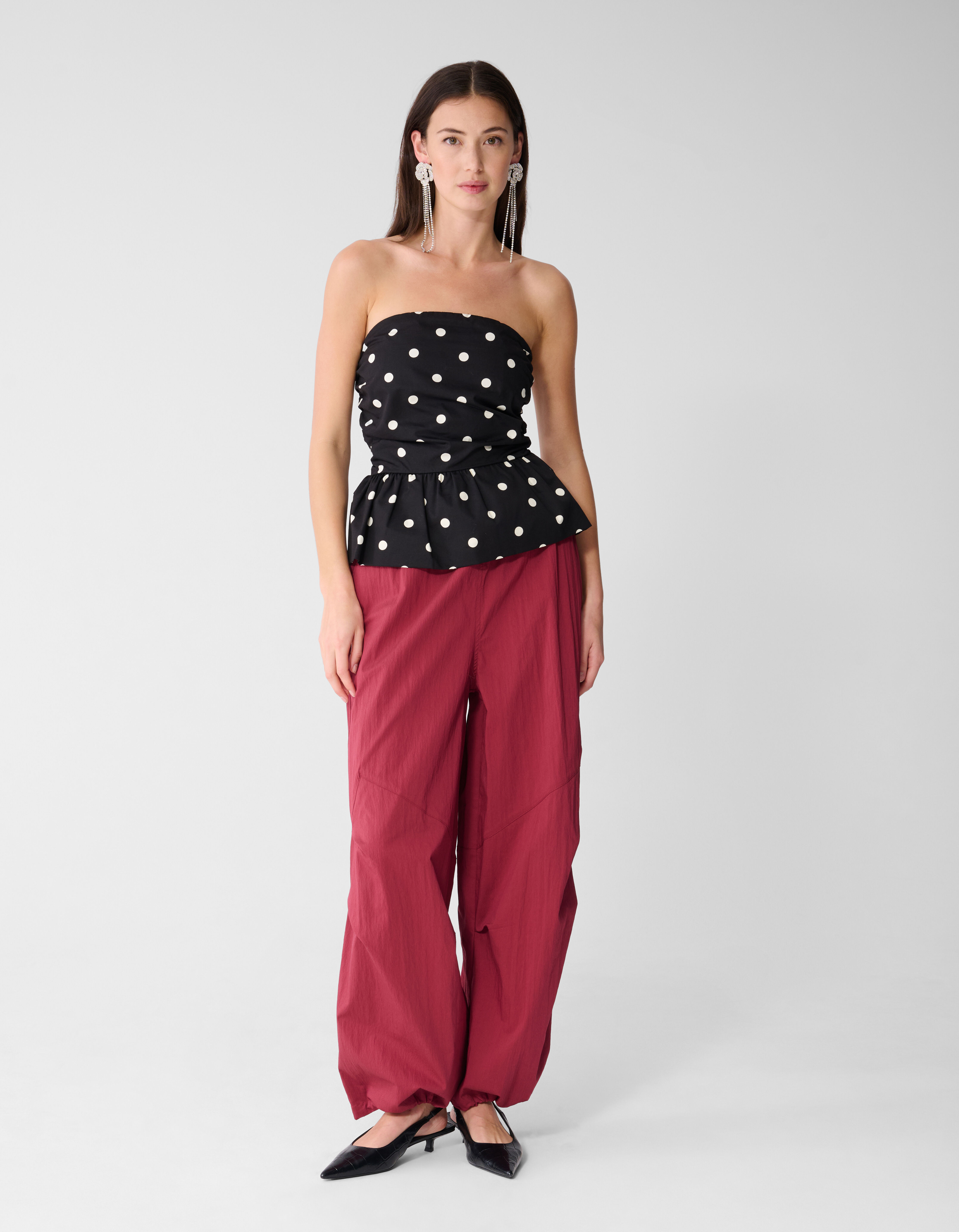 Balloon Fit Jog Broek Donkerrood | Shoeby