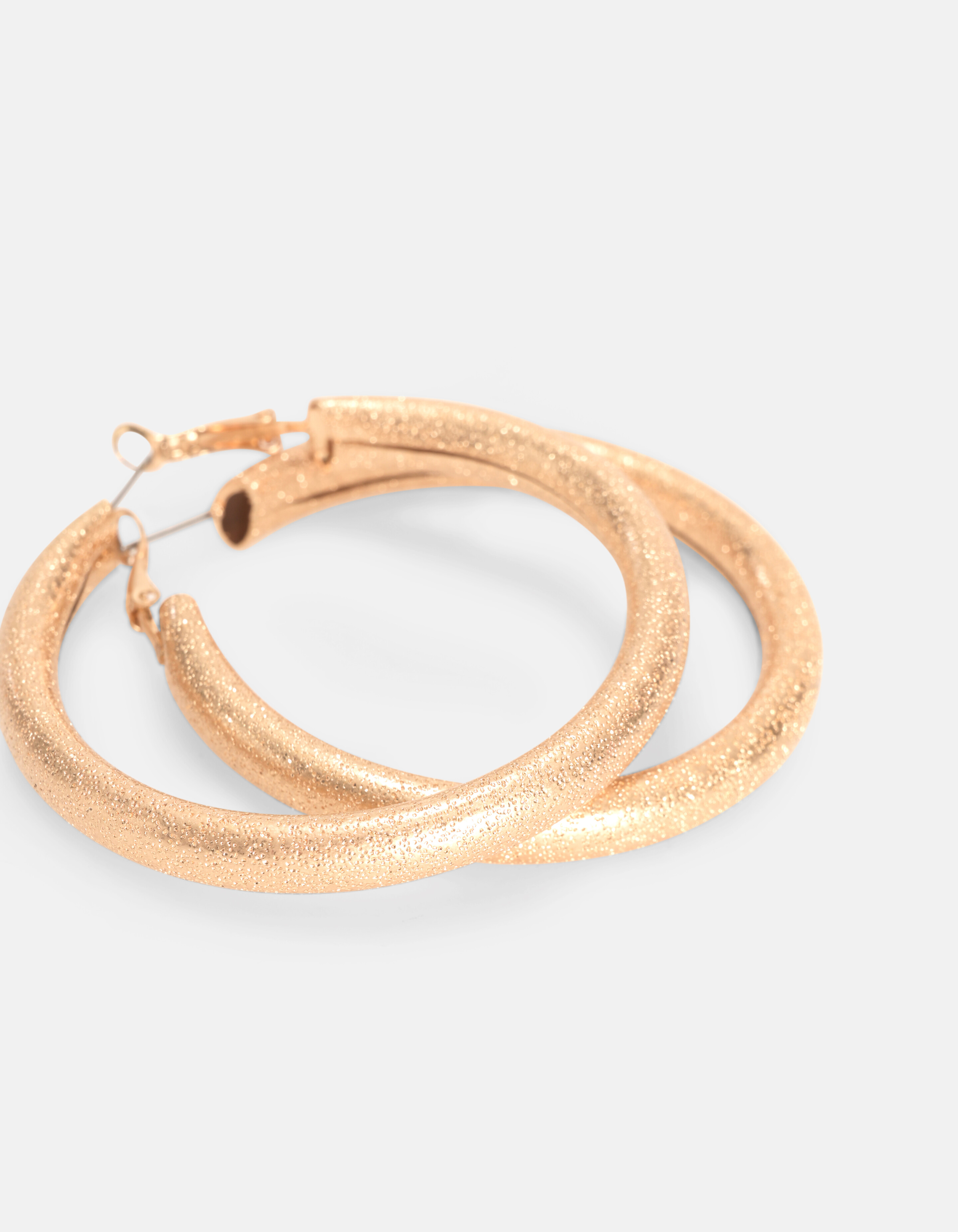 Big Brussed Hoop Oorbellen SHOEBY ACCESSOIRES