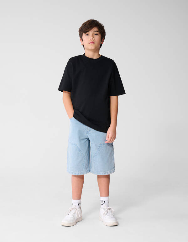 Basic T-shirt Zwart SHOEBY BOYS