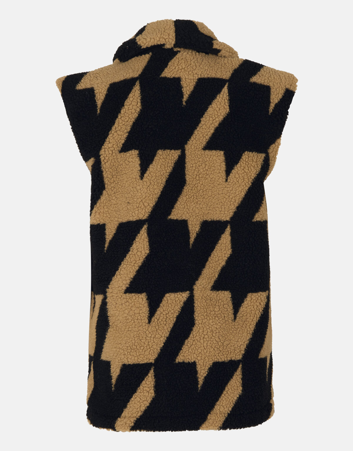 Pied De Poule Teddy Gilet Bruin SHOEBY WOMEN